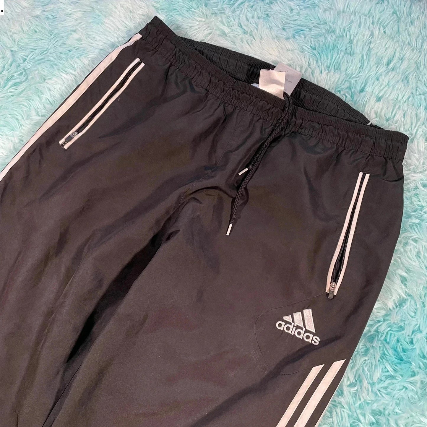 Vintage 00s Black Adidas Tracksuit Bottoms - XL