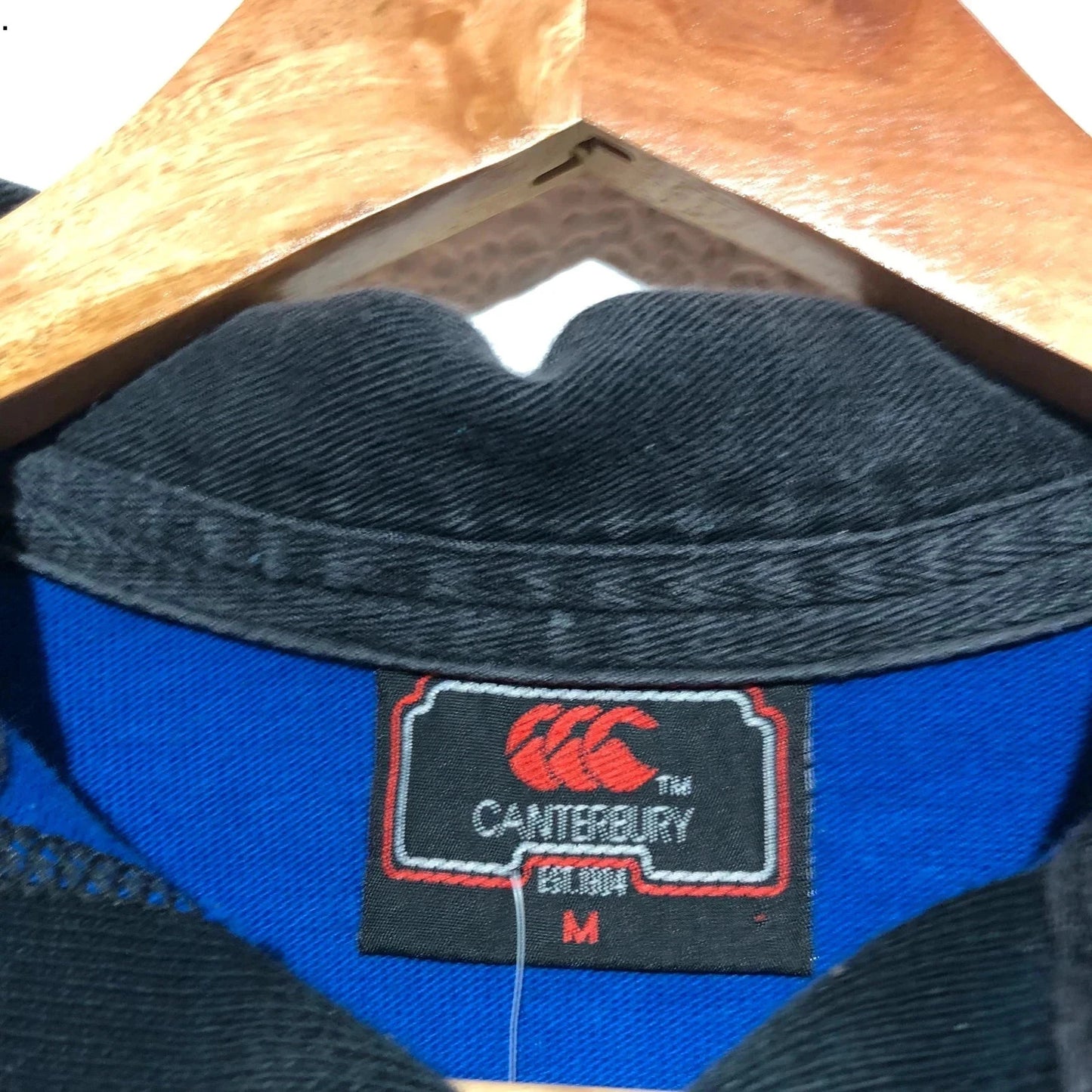 Vintage 90s Blue Canterbury Rugby Shirt - Medium