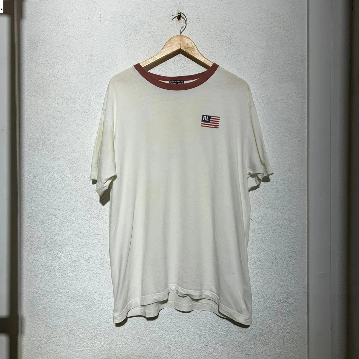 Vintage 90s White Polo Jeans Ralph Lauren - XL