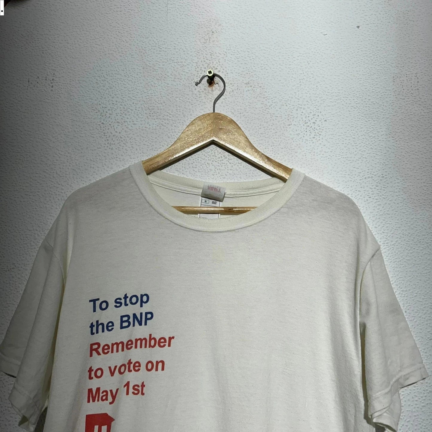 Vintage 1997 General Election T Shirt Anti BNP - Large