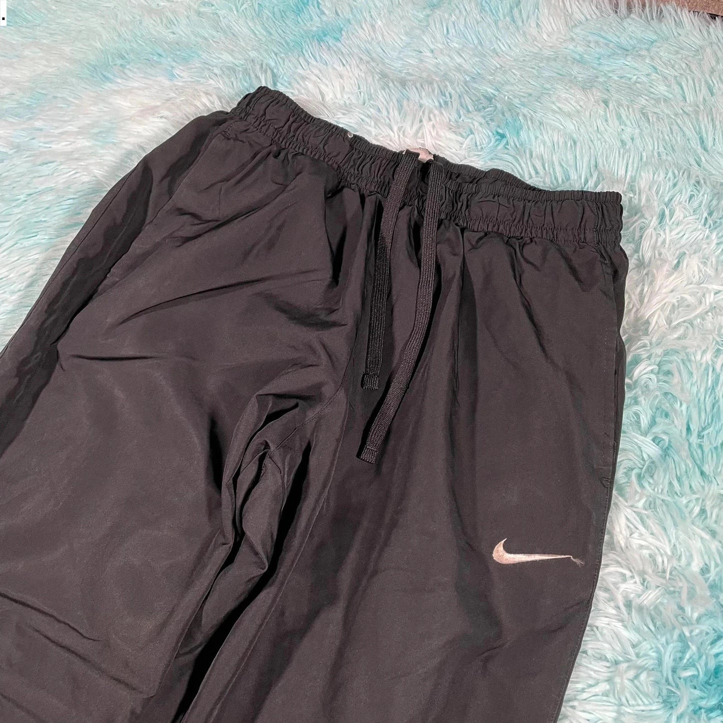 Vintage Black Nike Tracksuit Bottoms - Large