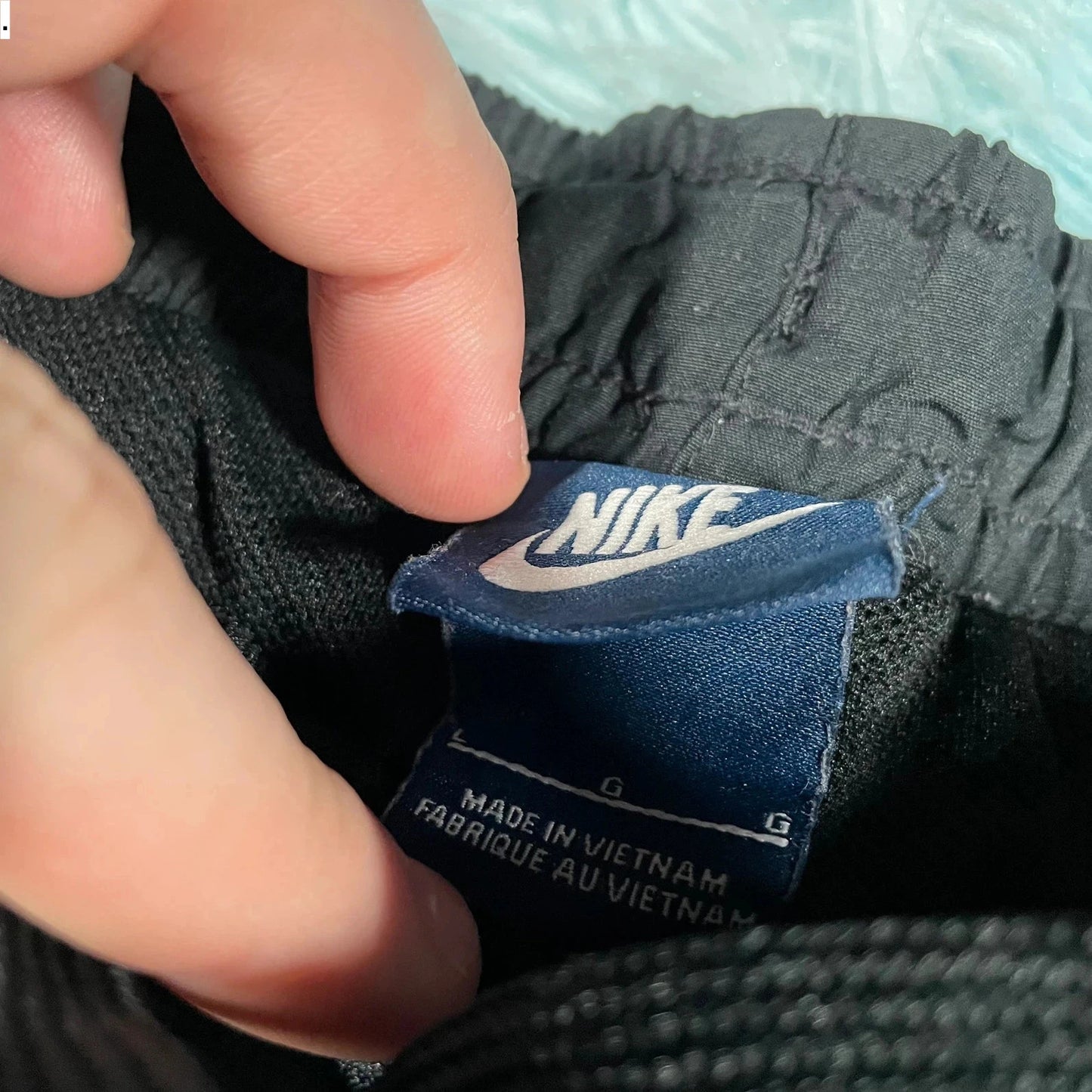 Vintage Black Nike Tracksuit Bottoms - Large