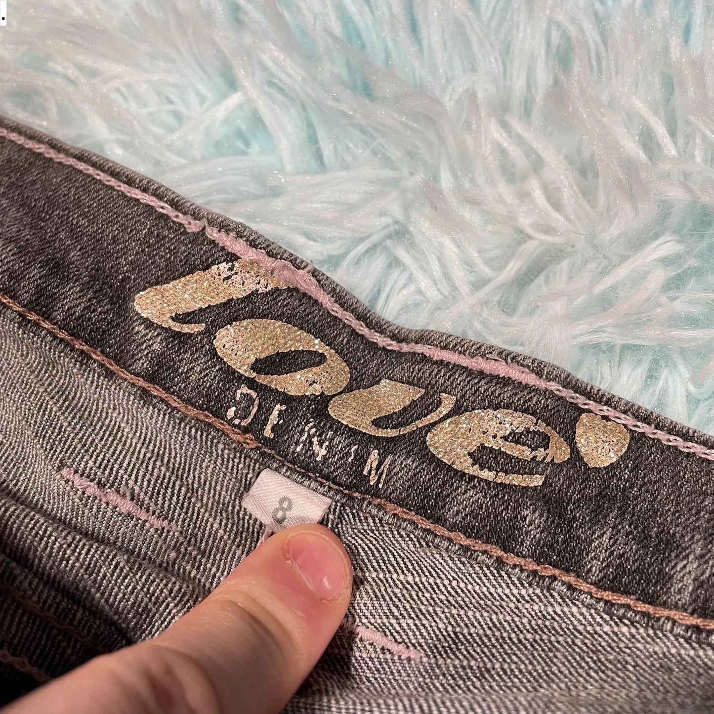 Vintage Y2K Grey Jeans Low Waist - Size 8