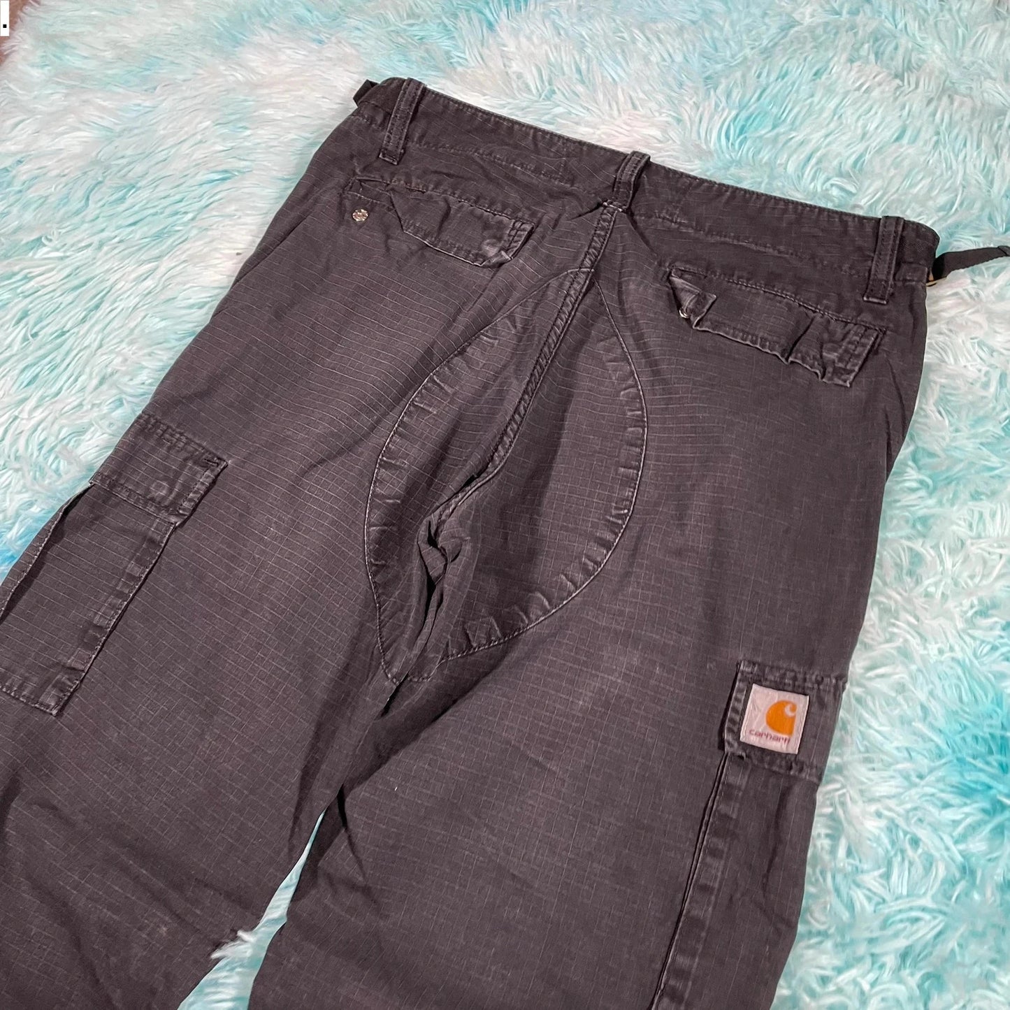 Vintage Black Carhartt Ripstop Aviation Pants Trousers - 30W 32L