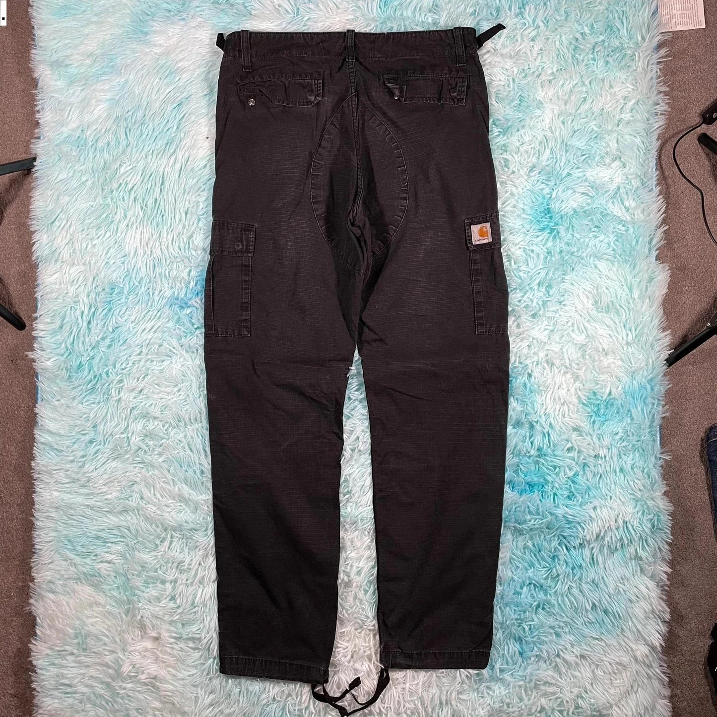 Vintage Black Carhartt Ripstop Aviation Pants Trousers - 30W 32L