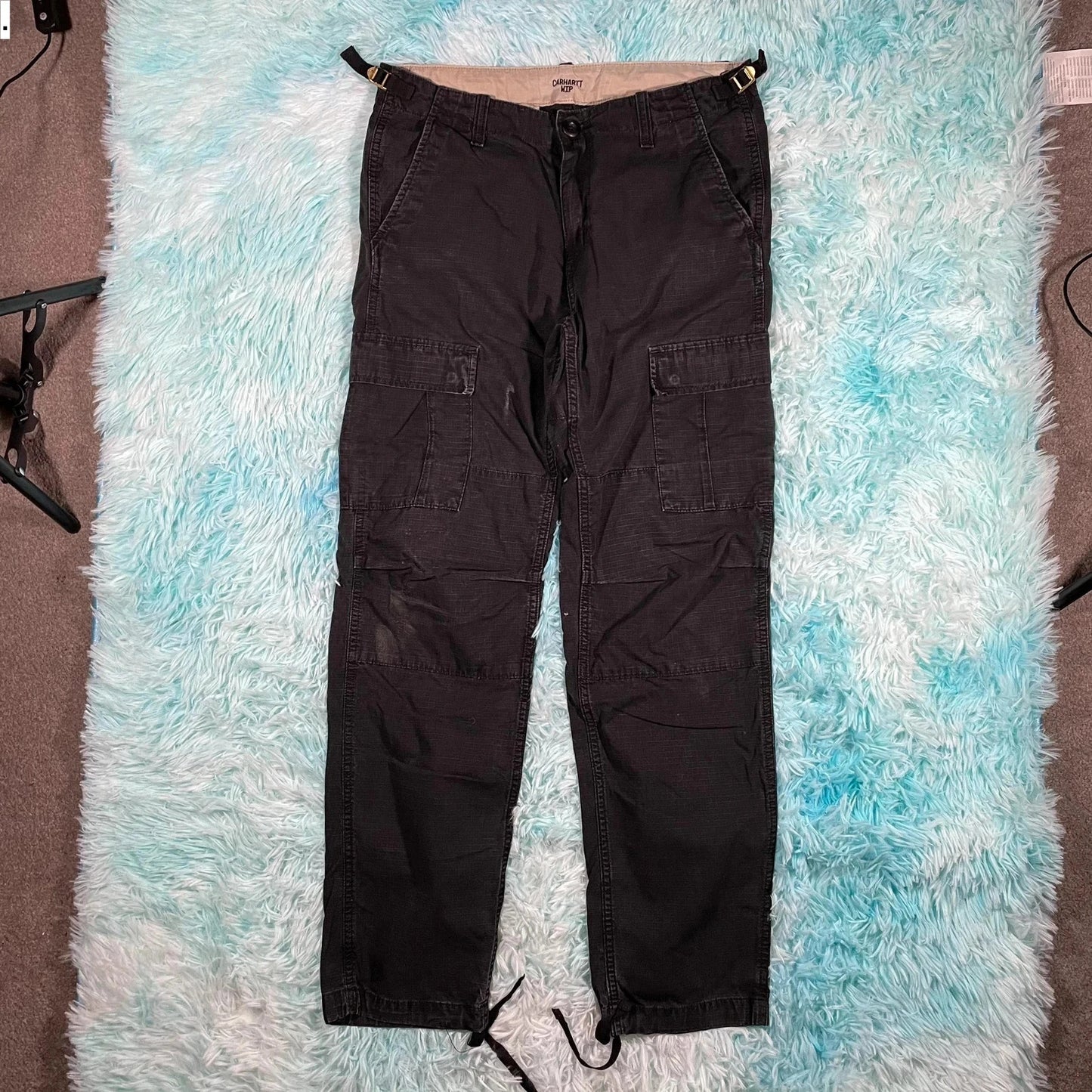 Vintage Black Carhartt Ripstop Aviation Pants Trousers - 30W 32L