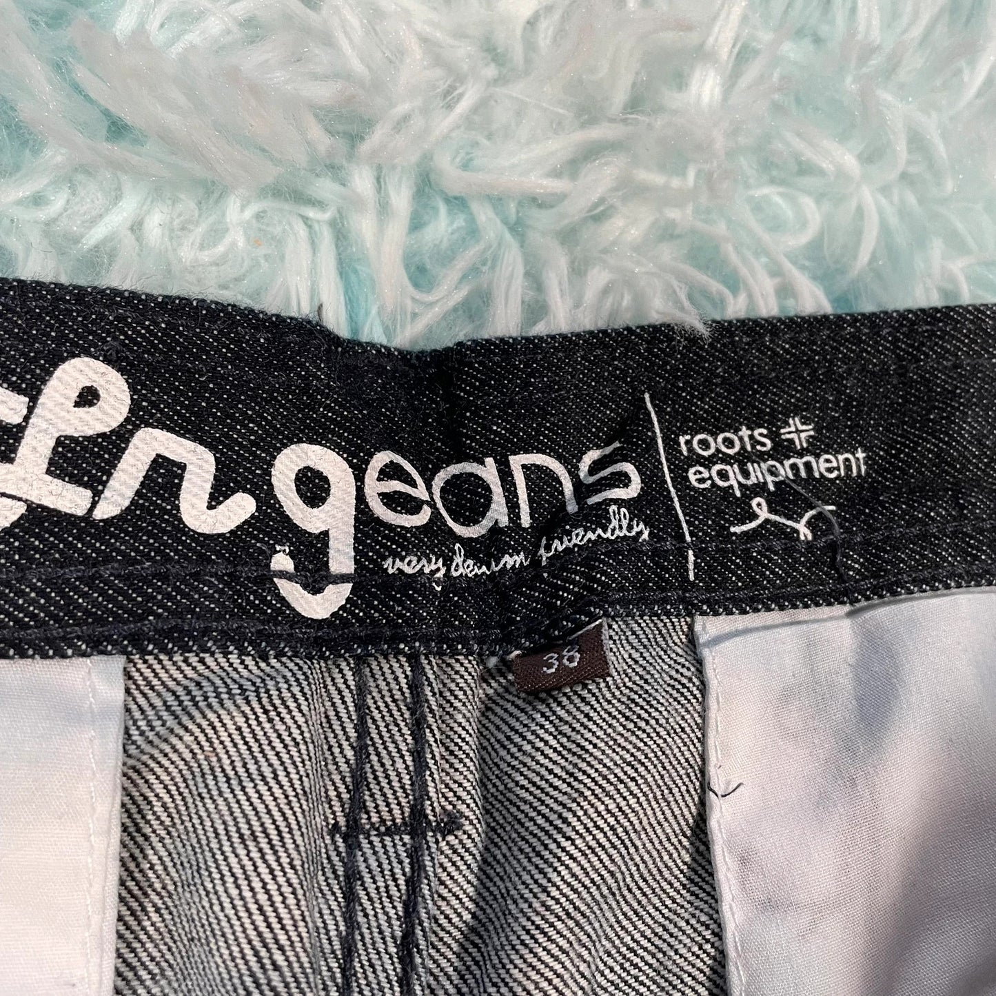 Vintage 00s Navy Cargo Jean Shorts Jorts - 38W
