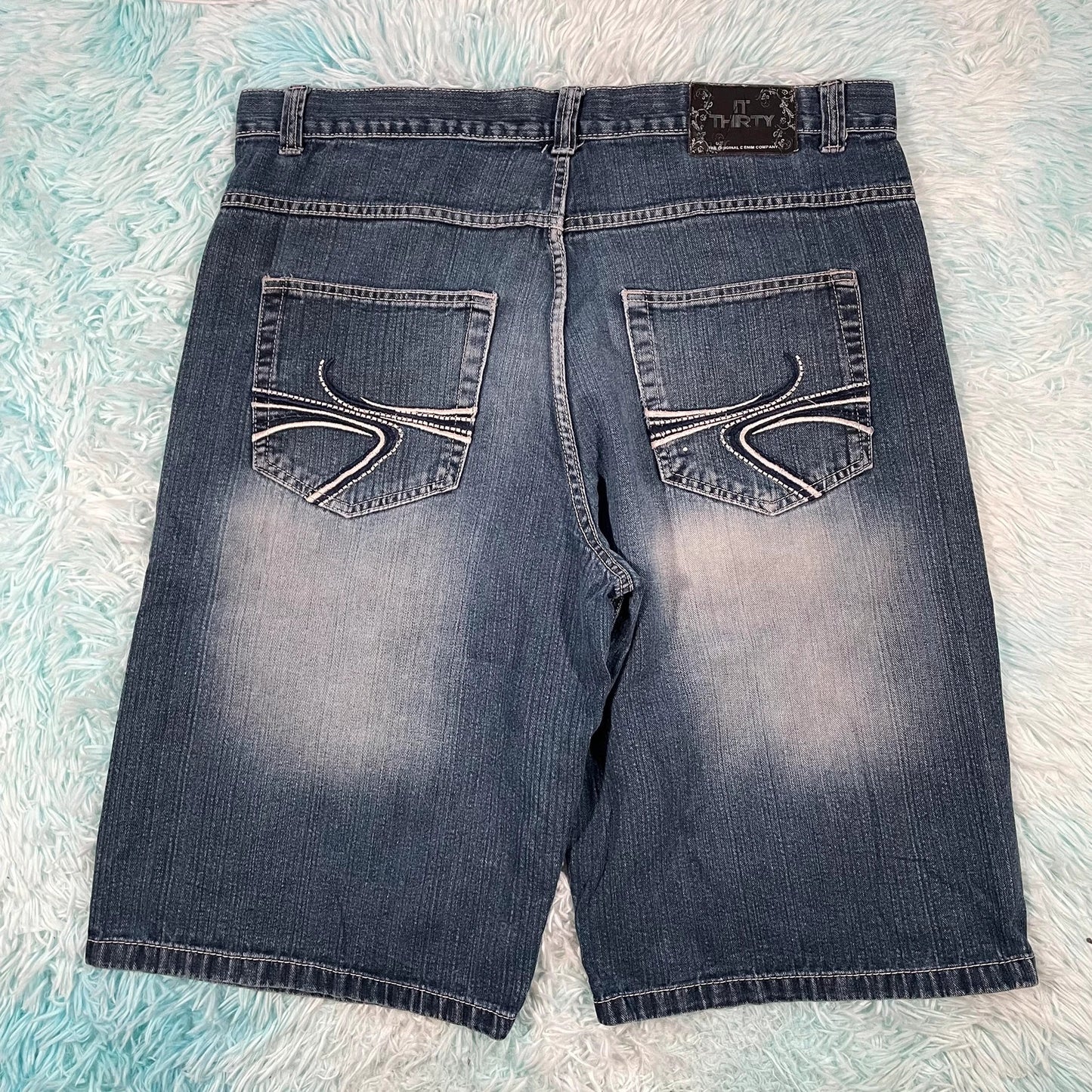 Vintage 90s Baggy Jean Short Denim Jorts - 40W