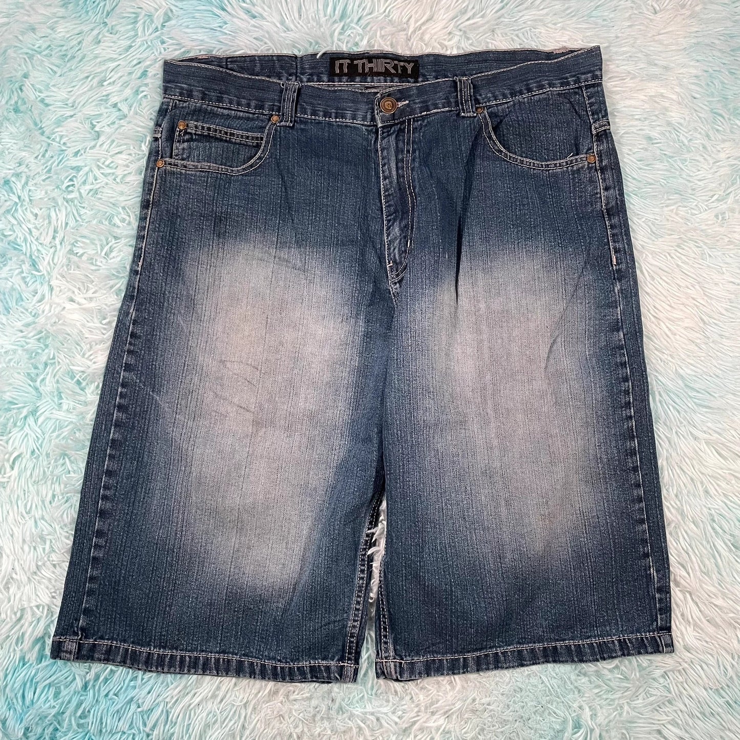 Vintage 90s Baggy Jean Short Denim Jorts - 40W
