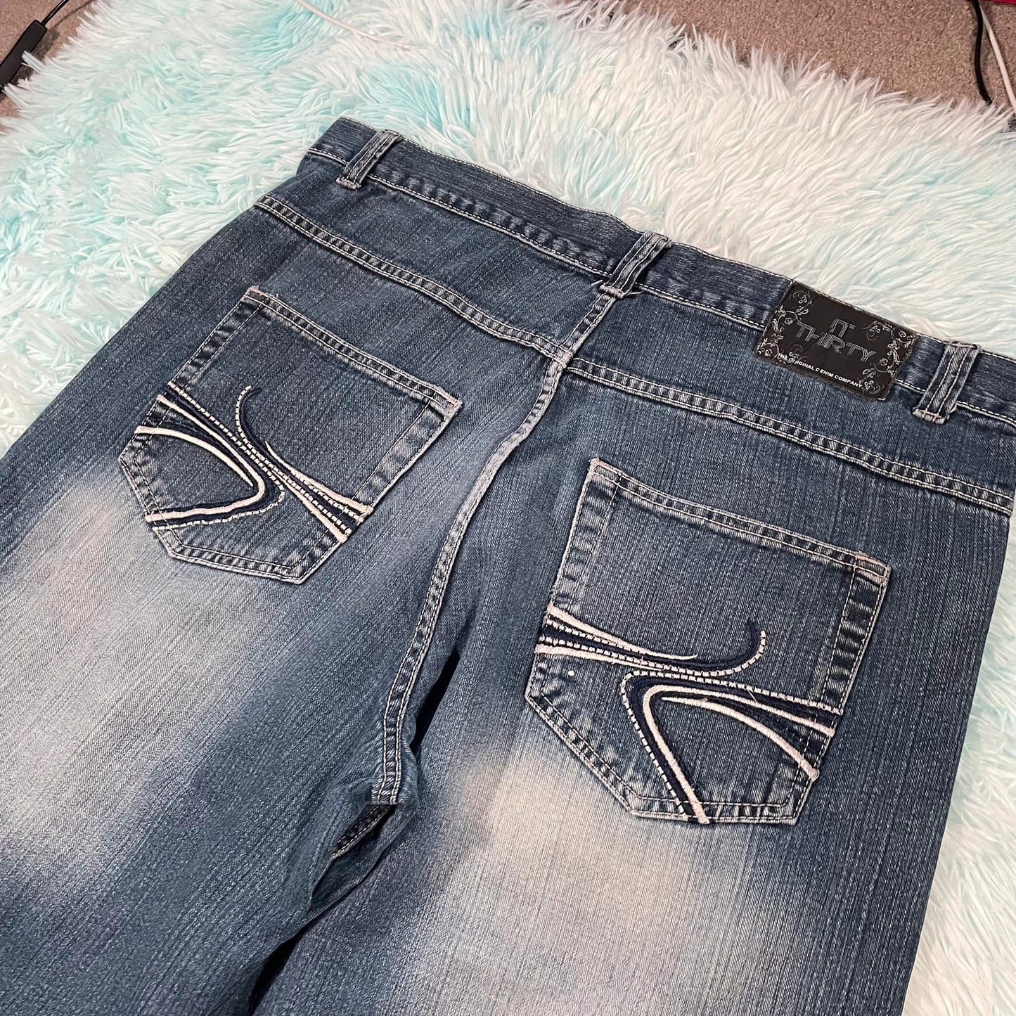 Vintage 90s Baggy Jean Short Denim Jorts - 40W