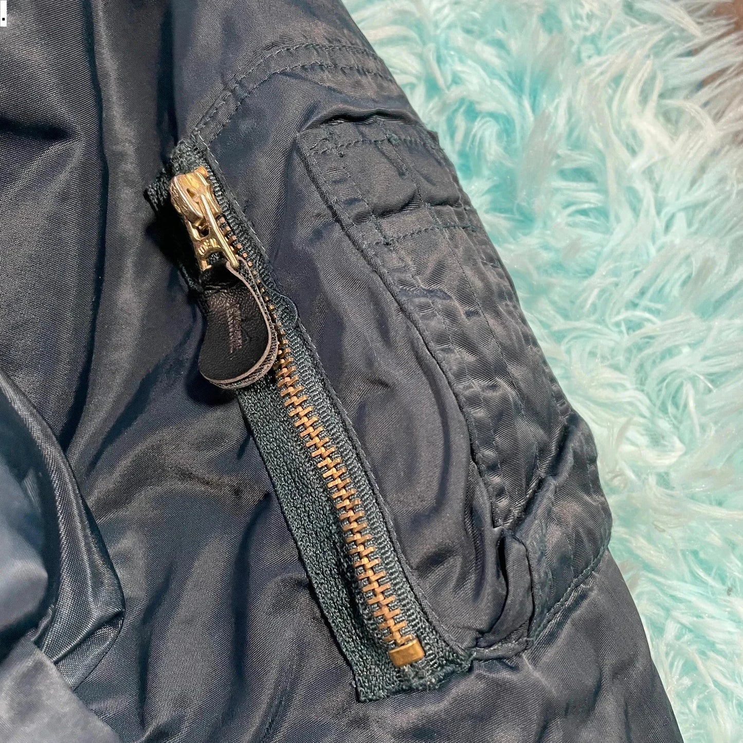 Navy & Orange US Air Force Flight Jacket - XL