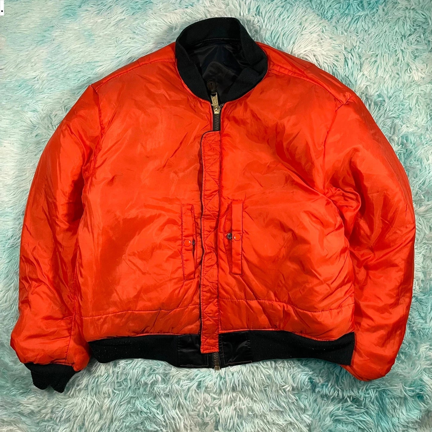 Navy & Orange US Air Force Flight Jacket - XL