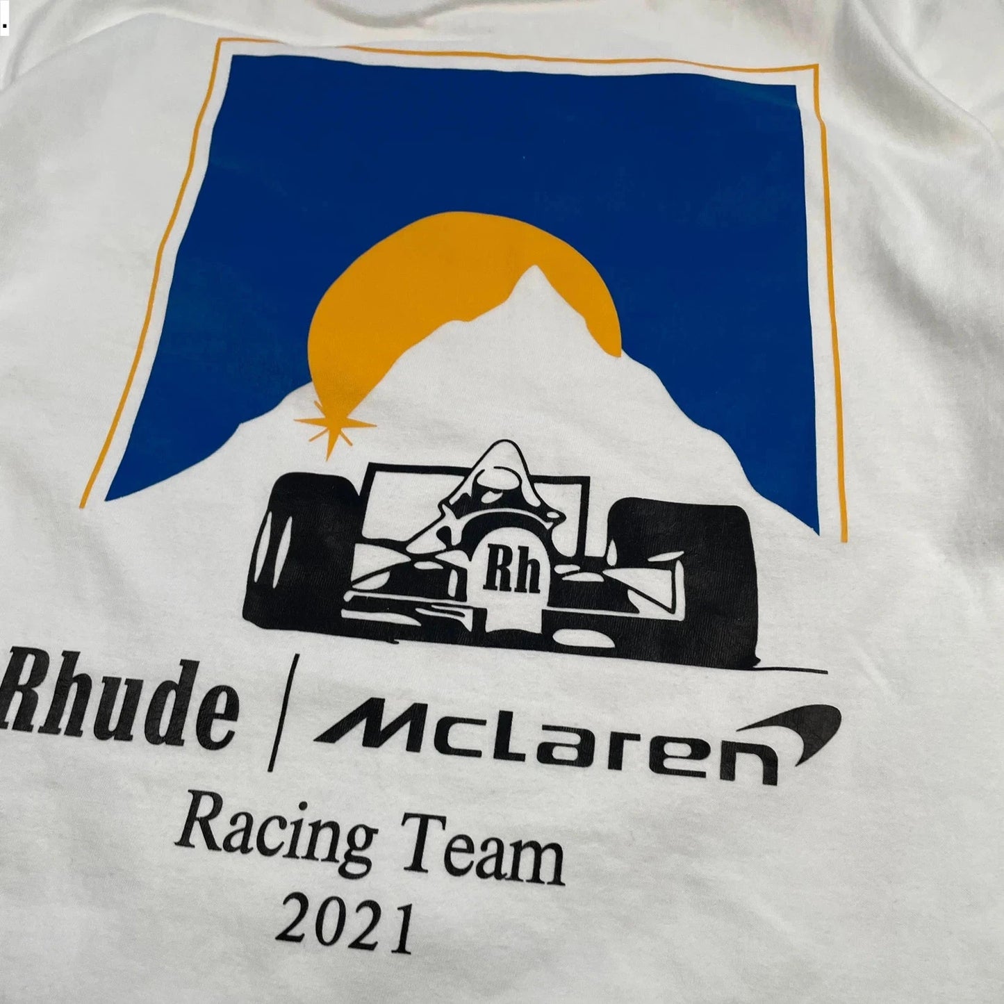 White Rhude McLaren 2021 Racing Team Graphic T Shirt - Large