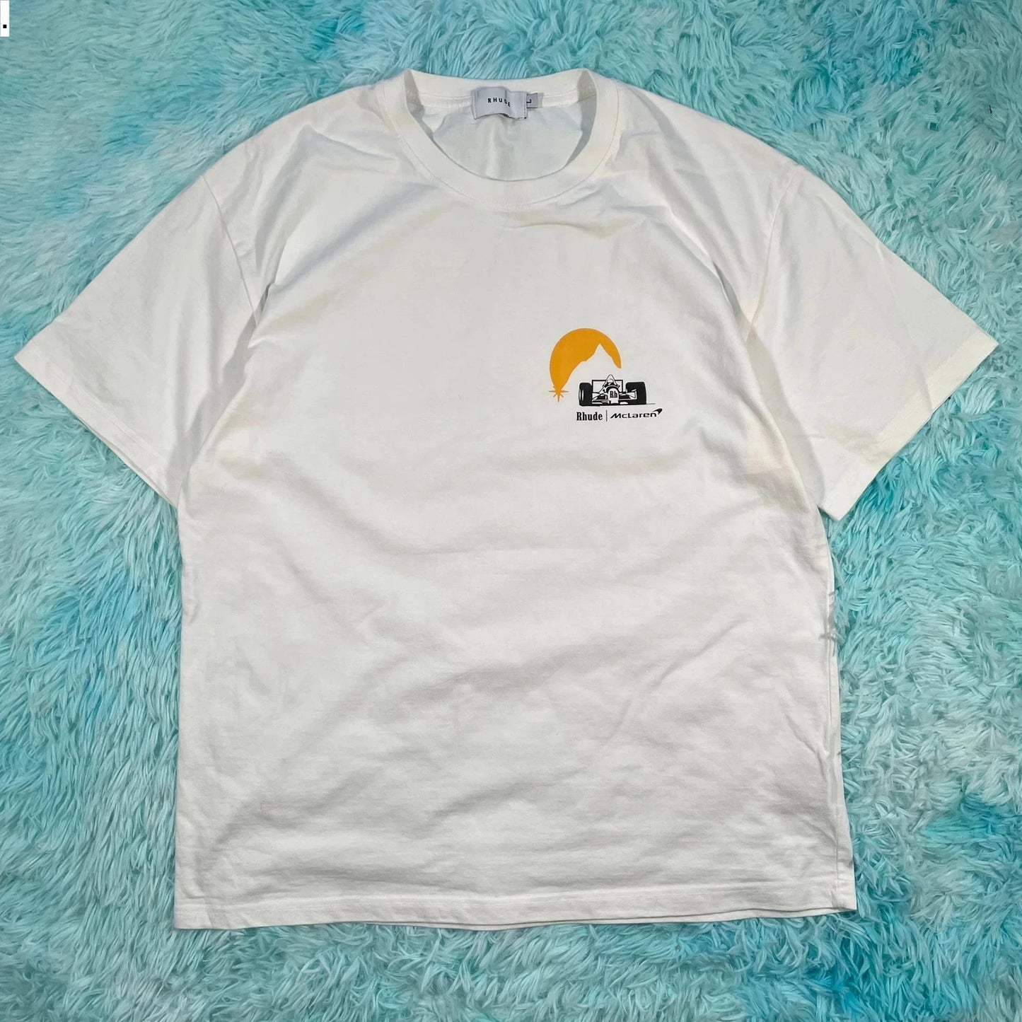 White Rhude McLaren 2021 Racing Team Graphic T Shirt - Large