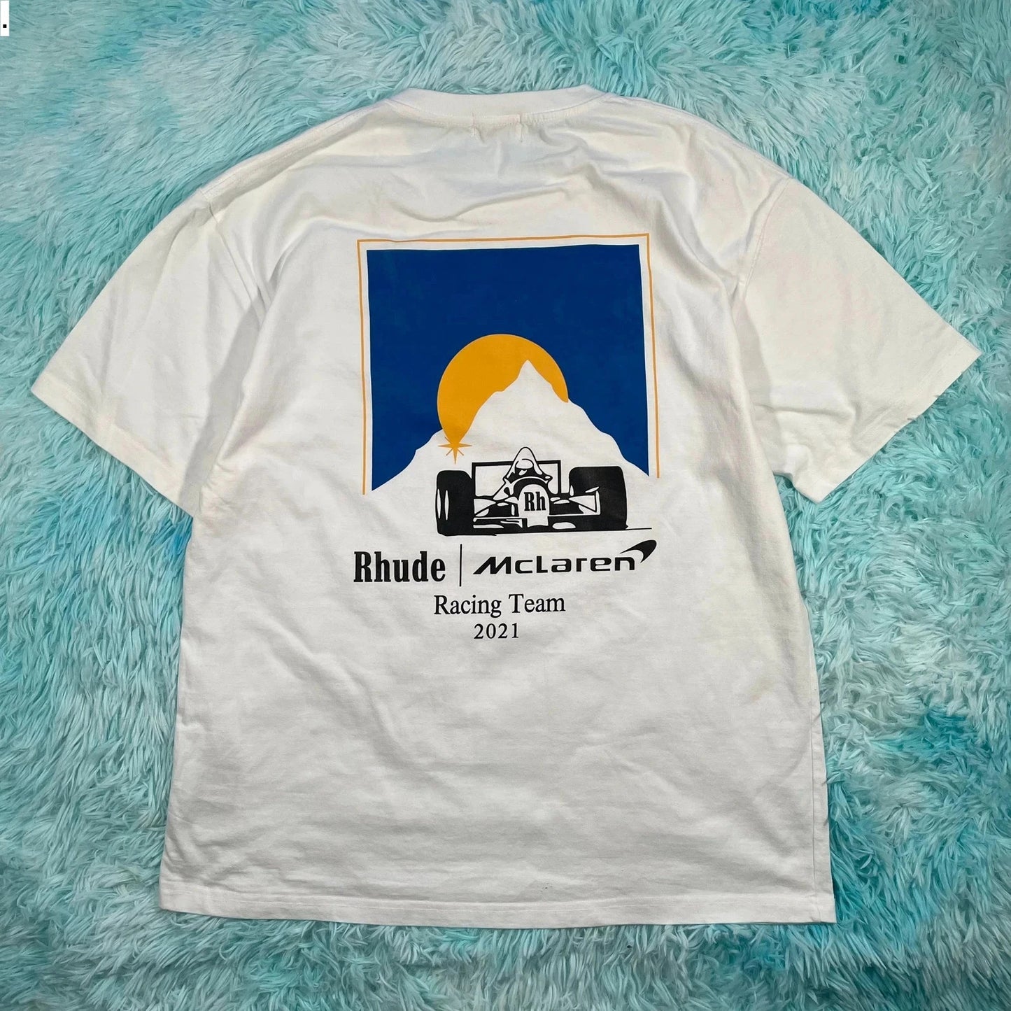 White Rhude McLaren 2021 Racing Team Graphic T Shirt - Large