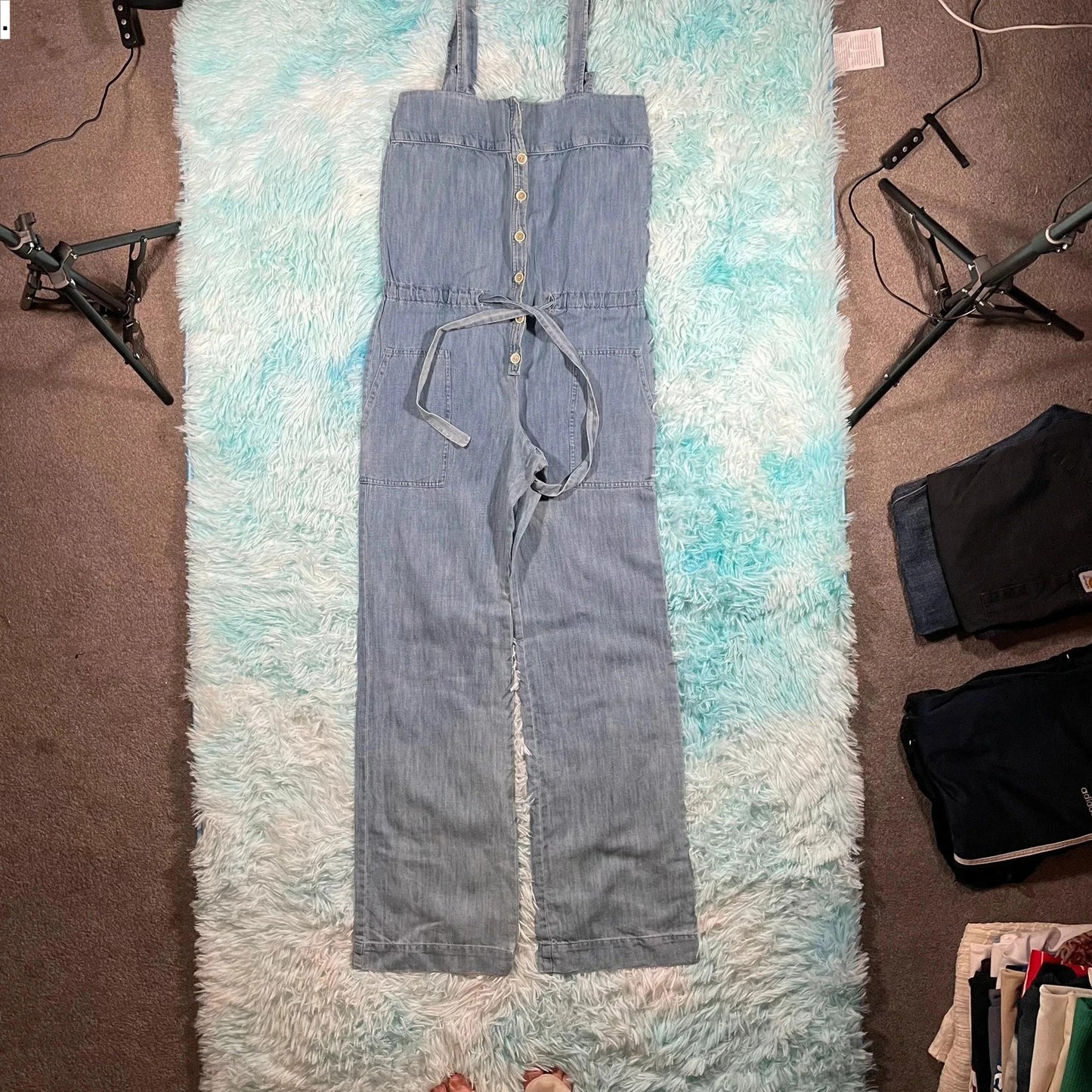 Blue A.P.C Denim Jumpsuit - Small