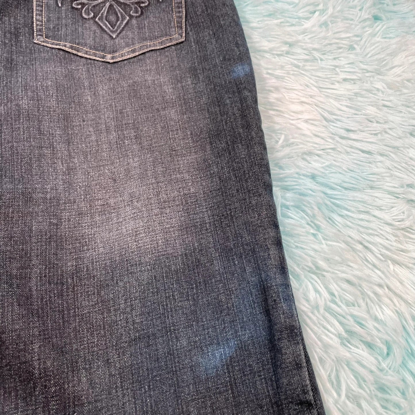 Vintage 00s Y2K Black Jean Shorts Jorts - Size 16