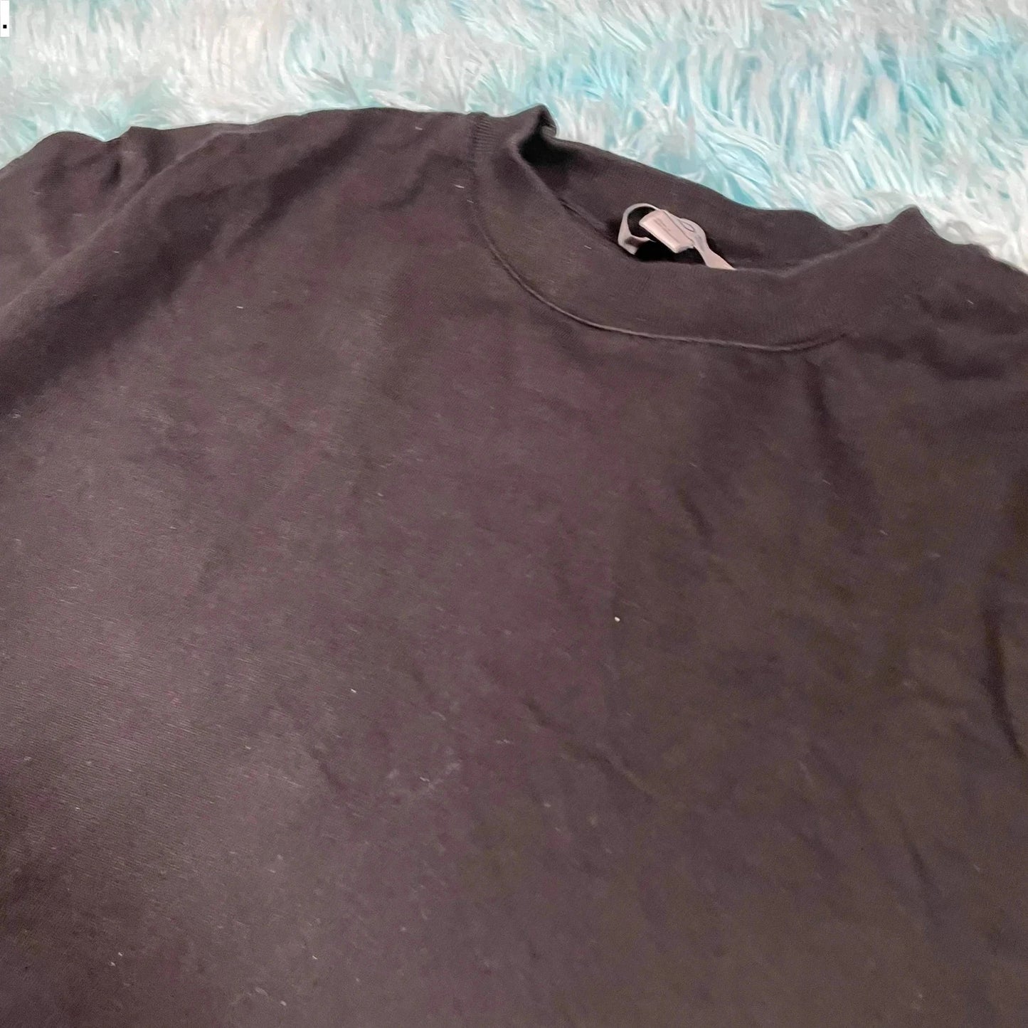 Black Cos Heavyweight Plain T Shirt - Small