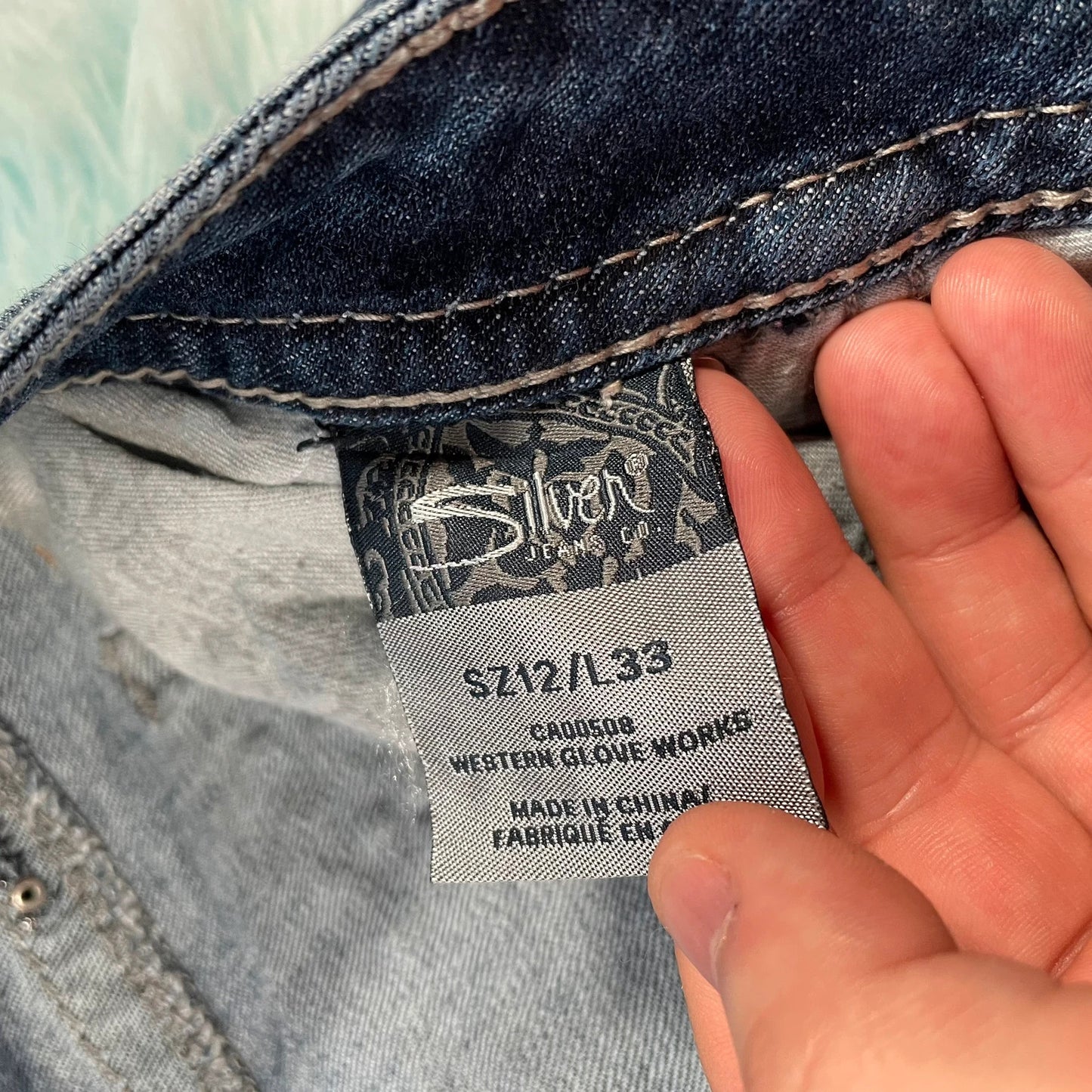 Vintage Y2K Silver Jean Shorts Hot Pants Jorts - Size 12