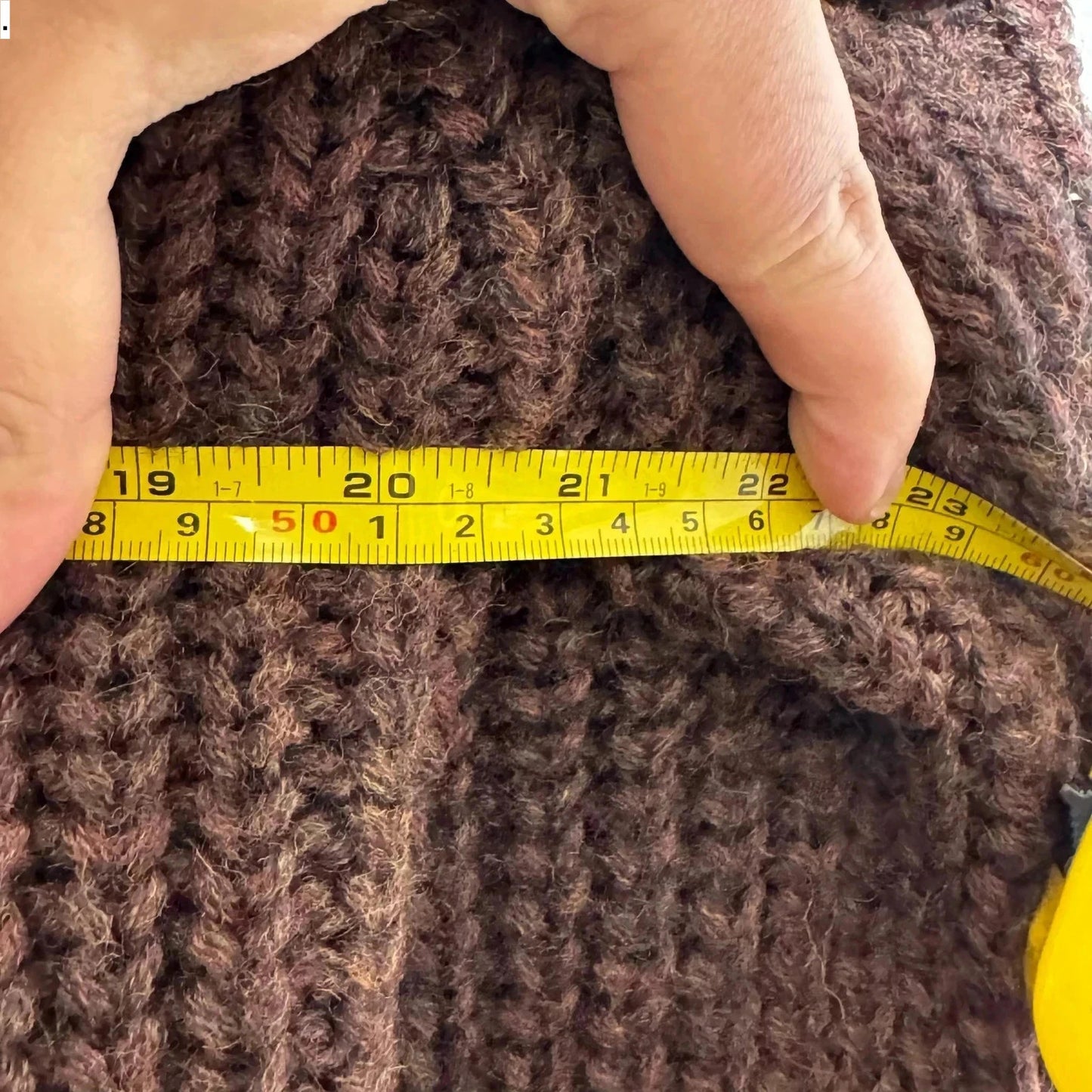 Vintage 90s Brown Chunky Knitted Jumper - Small