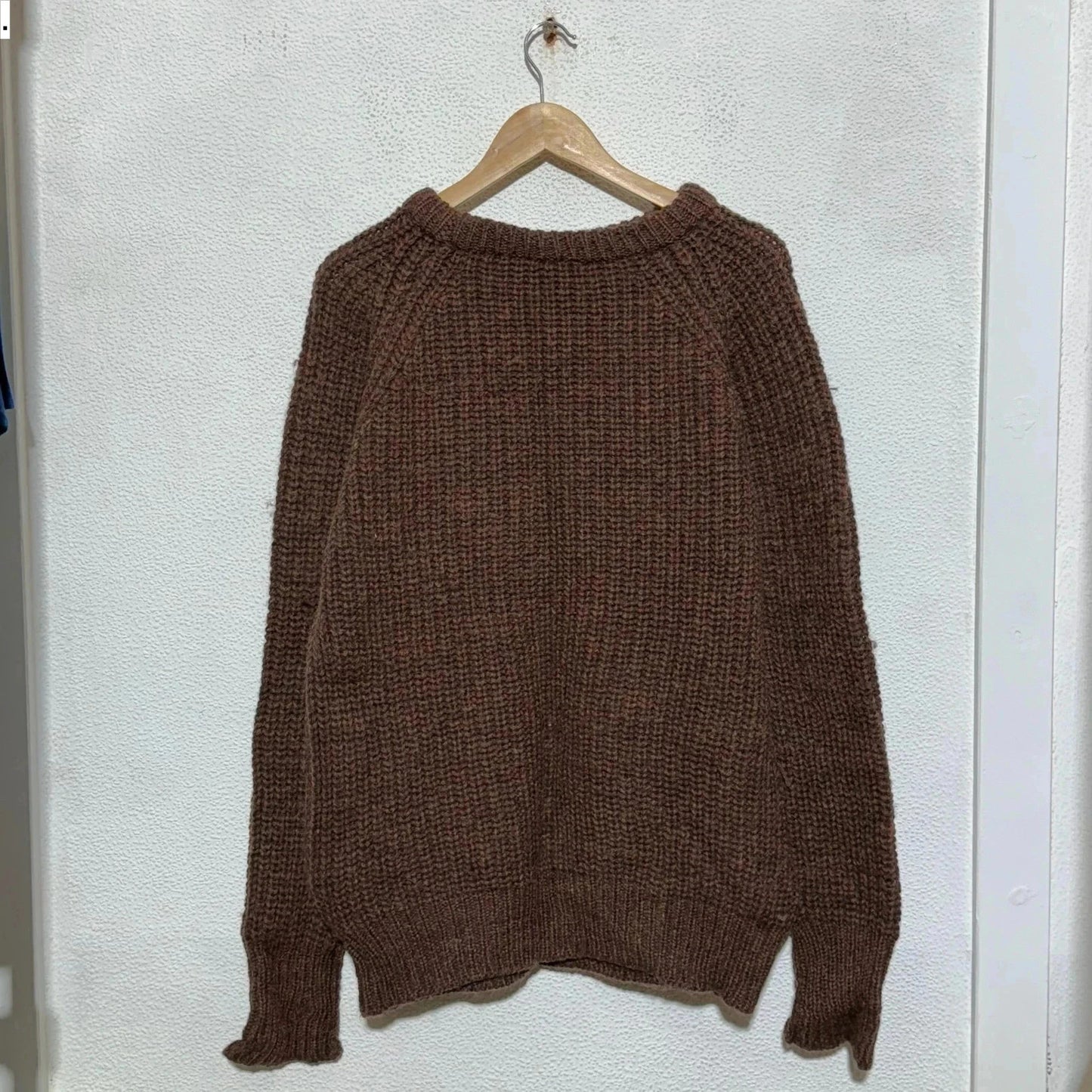 Vintage 90s Brown Chunky Knitted Jumper - Small