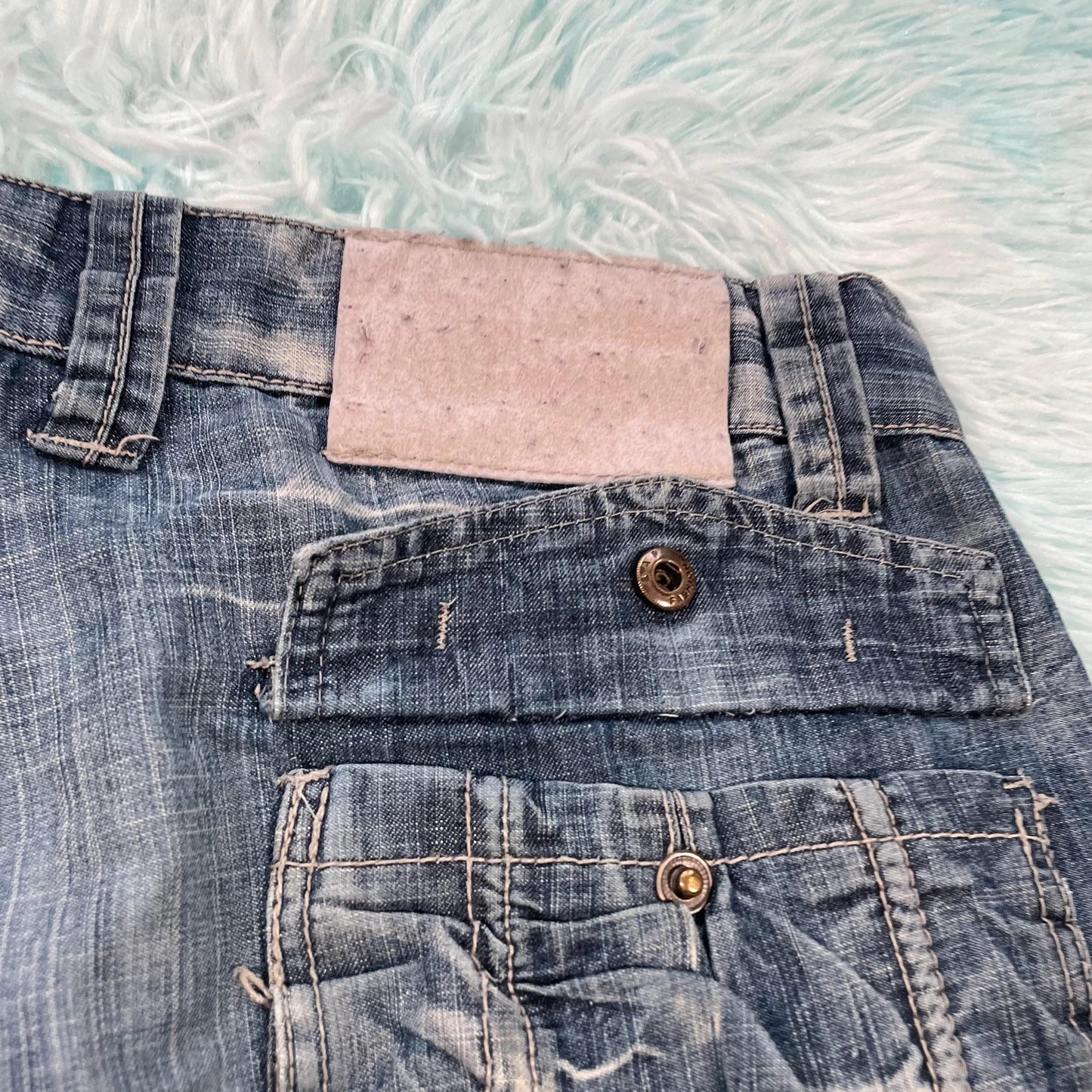 Vintage 00s Forex Denim Cargo Shorts Jorts - 34W