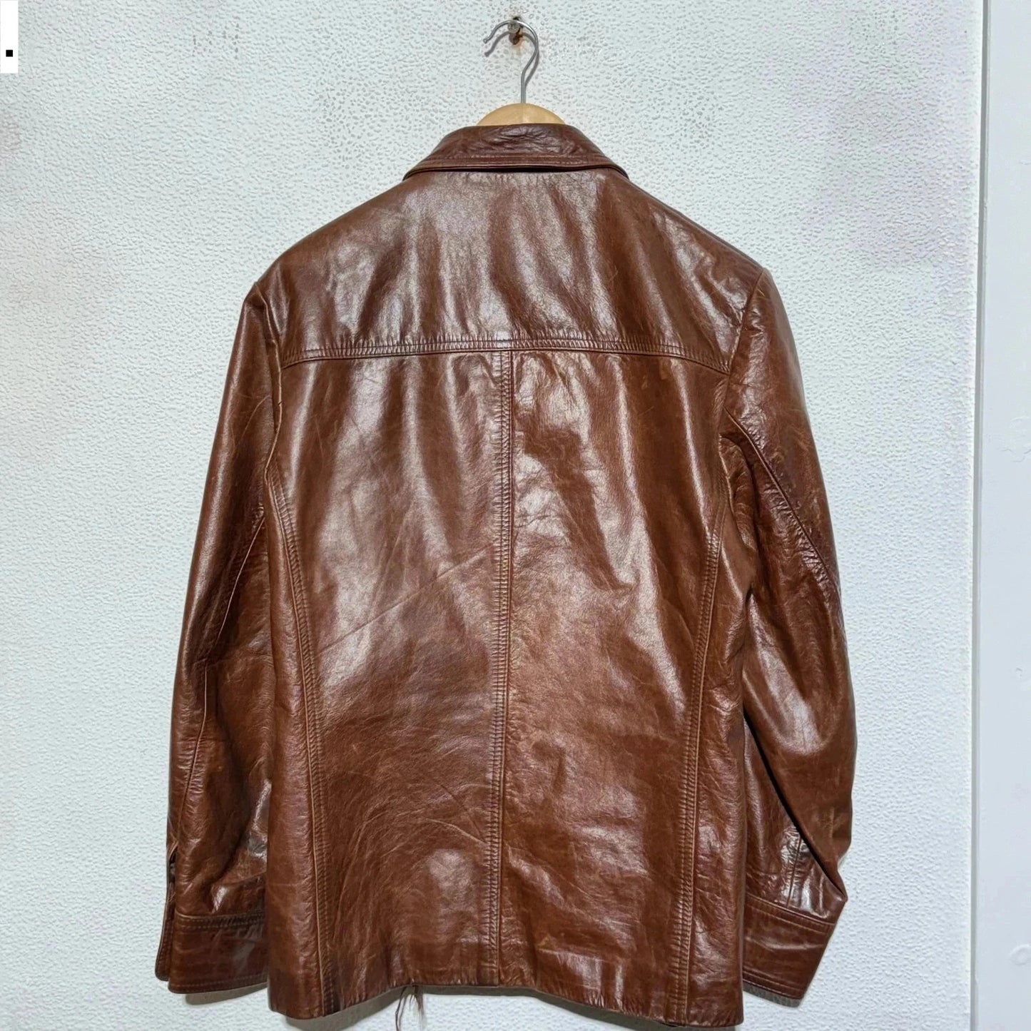Vintage 90s Brown Leather Jacket - Large