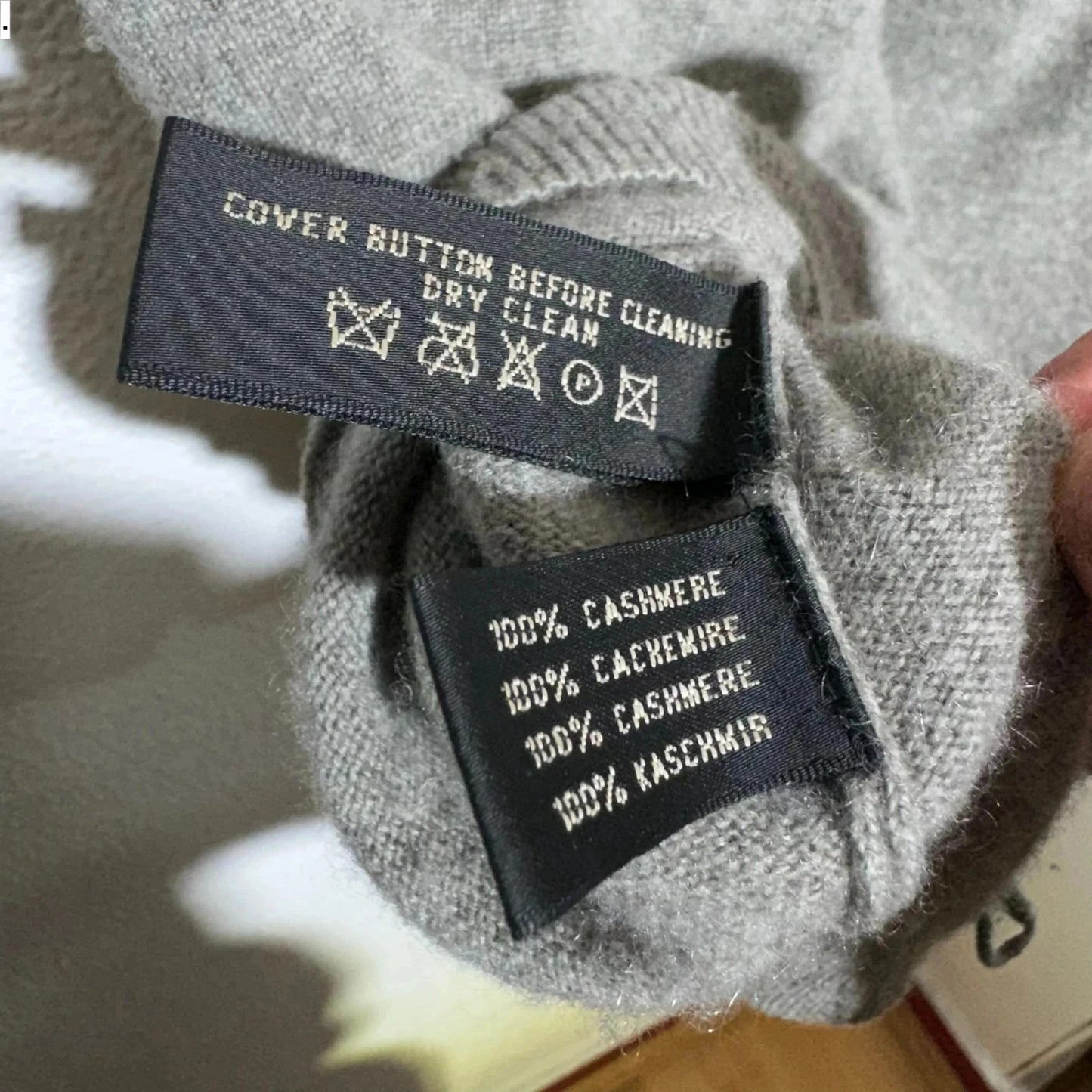 Grey Ralph Lauren Cashmere Cardigan - Medium