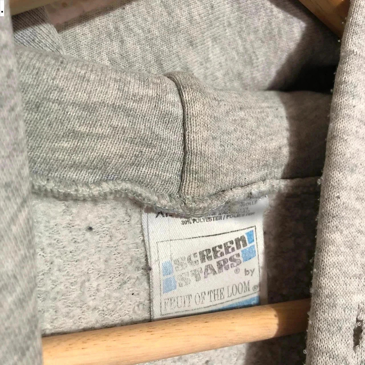 Vintage Volkswagen Beatle Hoodie Grey 90s Screen Stars “Buggin” - XL