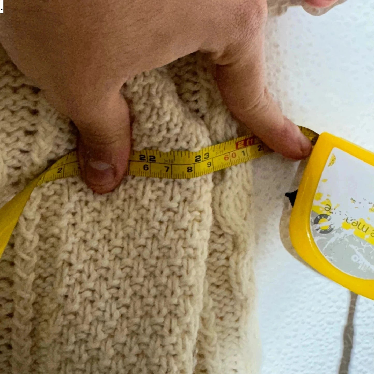 Vintage Cream Arran Knit Jumper Cable - Large