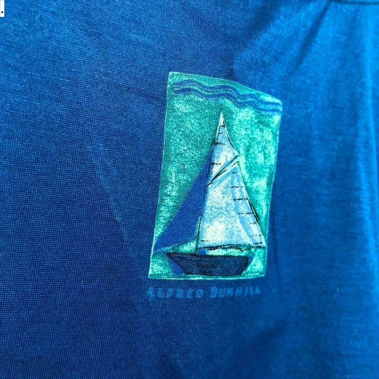 Vintage 80s Blue Dunhill Nautical T Shirt - XS