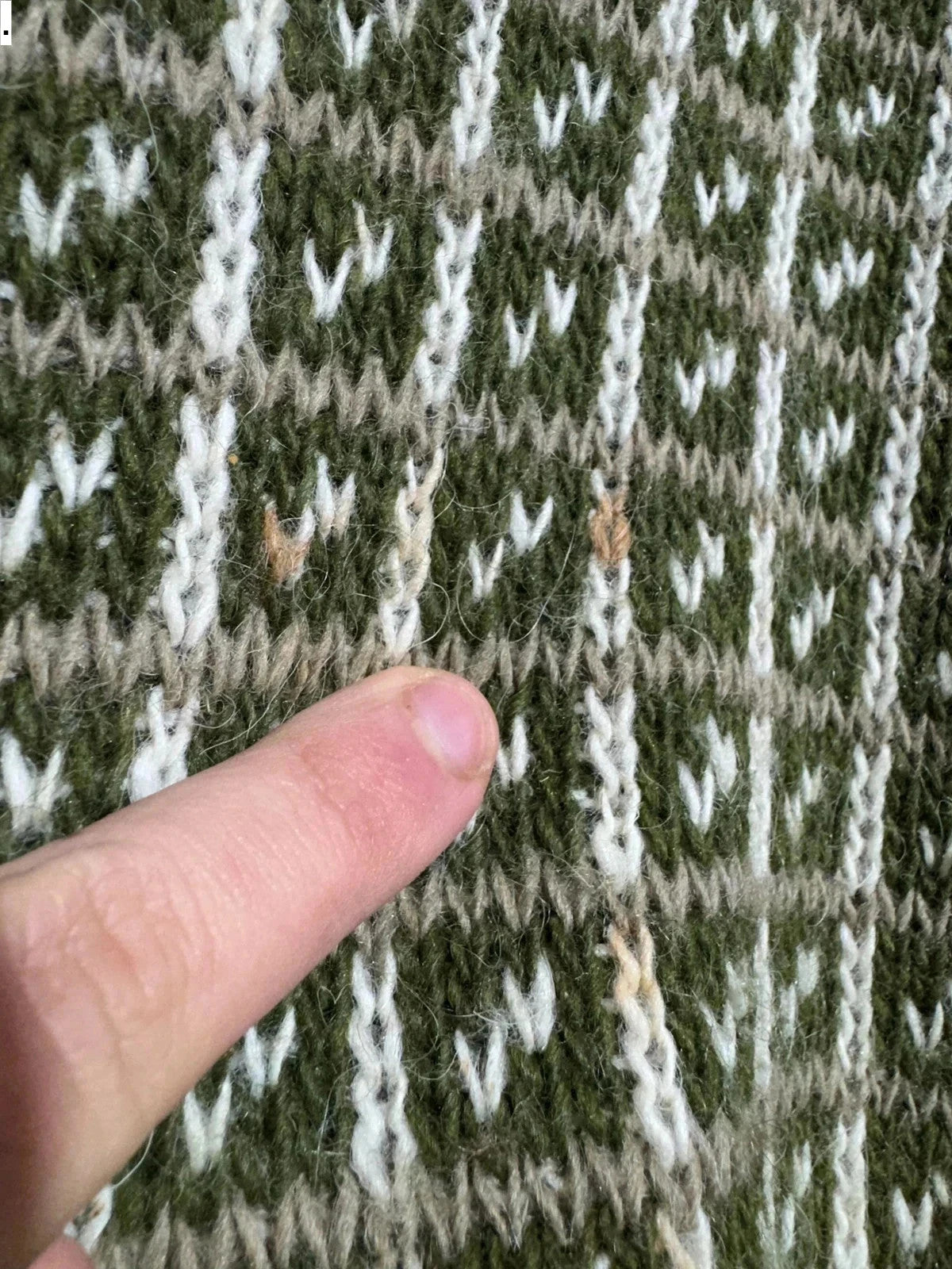 Vintage 90s Green Fana Knit Norway Nordic Jumper - Small