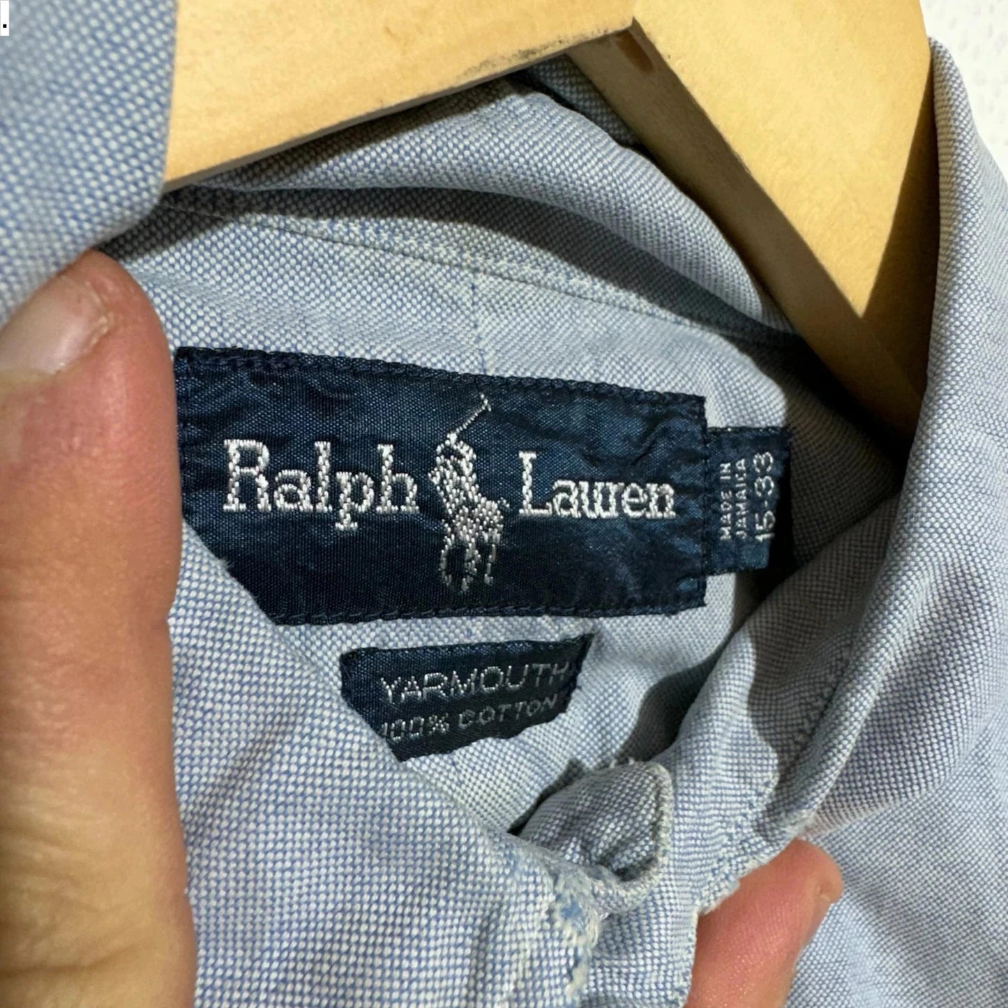 Vintage Blue Ralph Lauren Shirt Yarmouth - Medium 15”