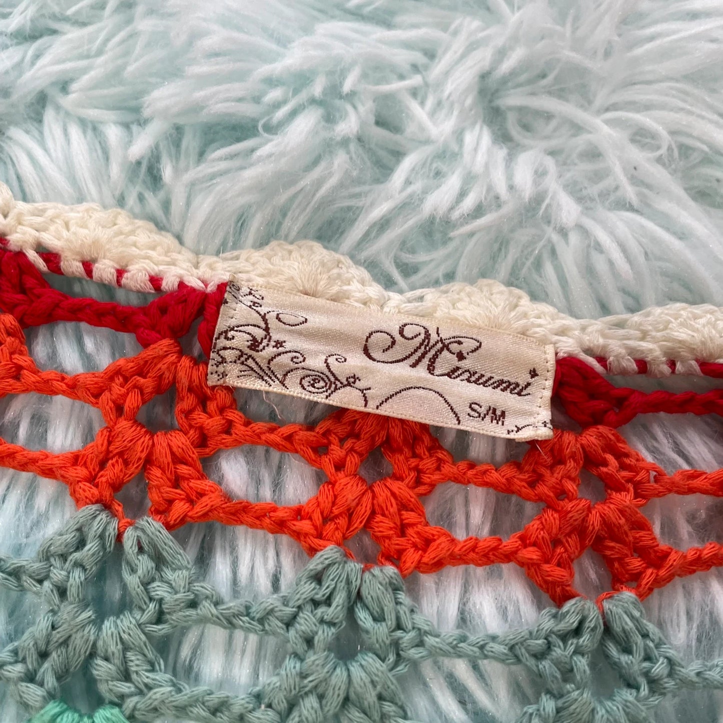 Vintage Floral Crochet Knit Jumper - Small