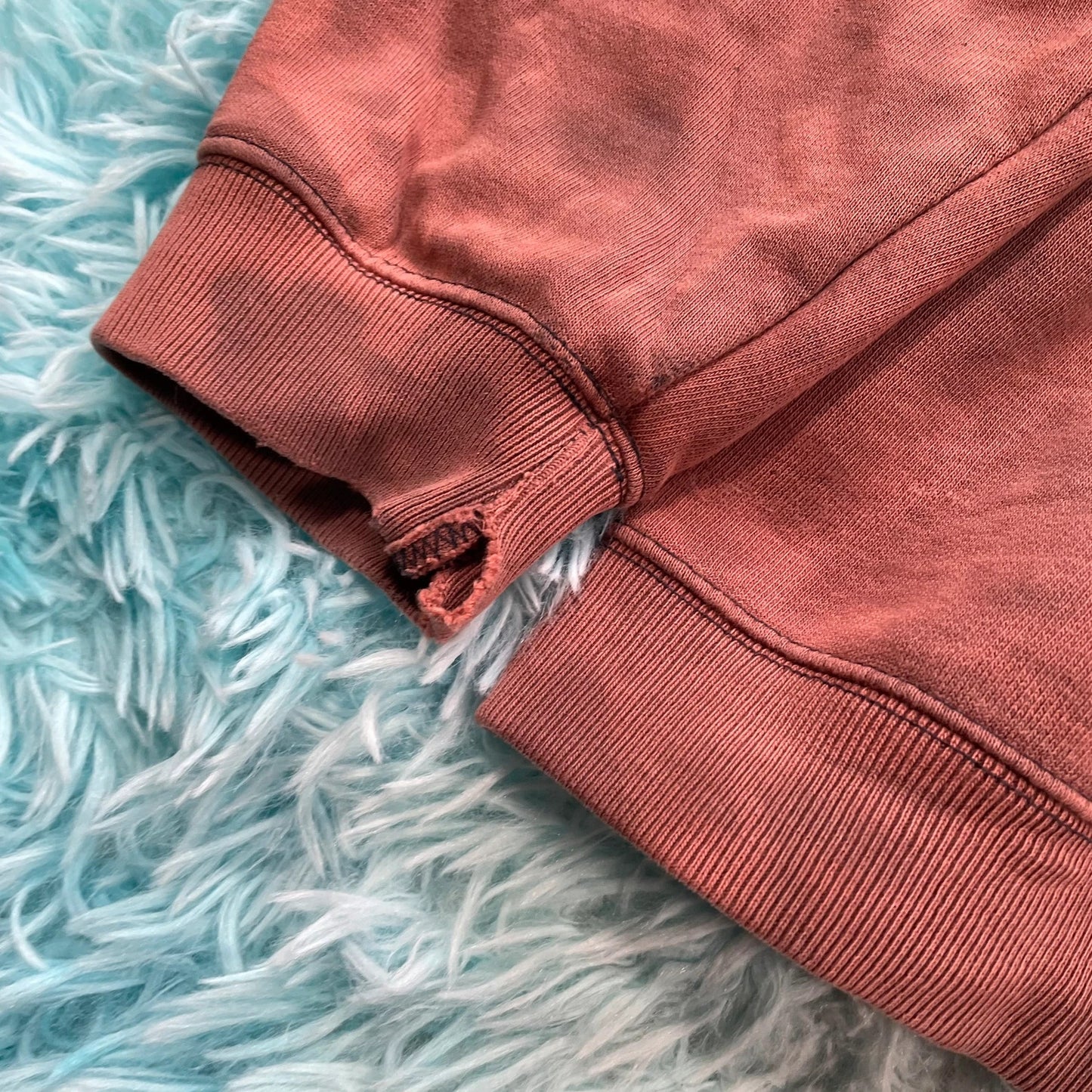 Vintage 00s Bleach Dyed Brown Nike Hoodie - Medium