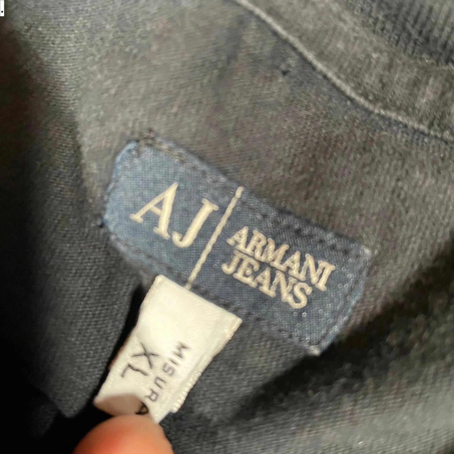 Vintage 00s Black Armani Jeans Long Sleeve T Shirt - XL