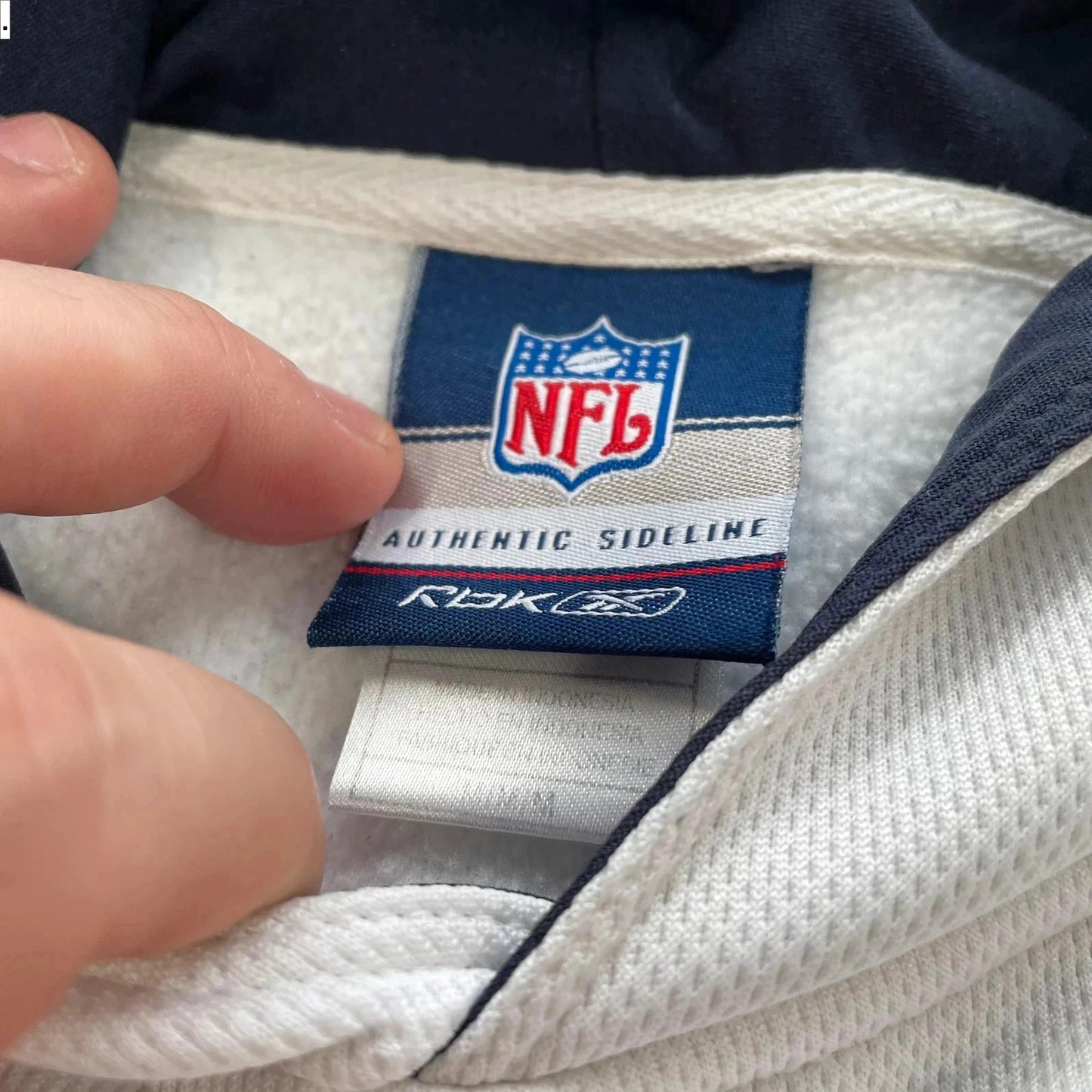 Vintage 00s White Denver Broncos Hoodie Spellout - Medium