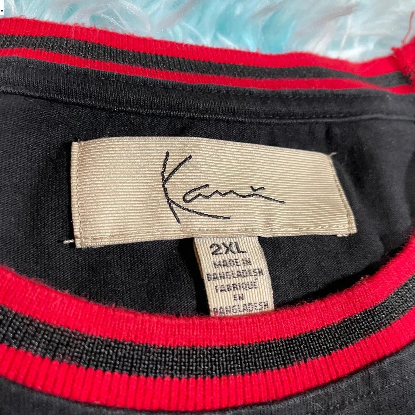 Black & Red Karl Kani T Shirt Spellout - XXL