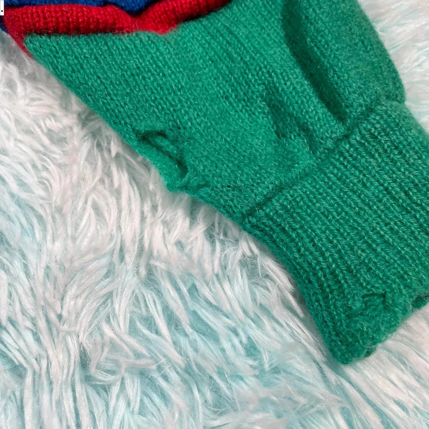 Vintage 90s Green Patterned Tulchan Knitted Jumper - Large