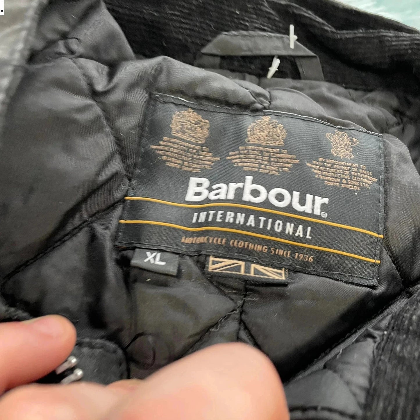 Black Barbour Motorcycle Biker Jacket - XL