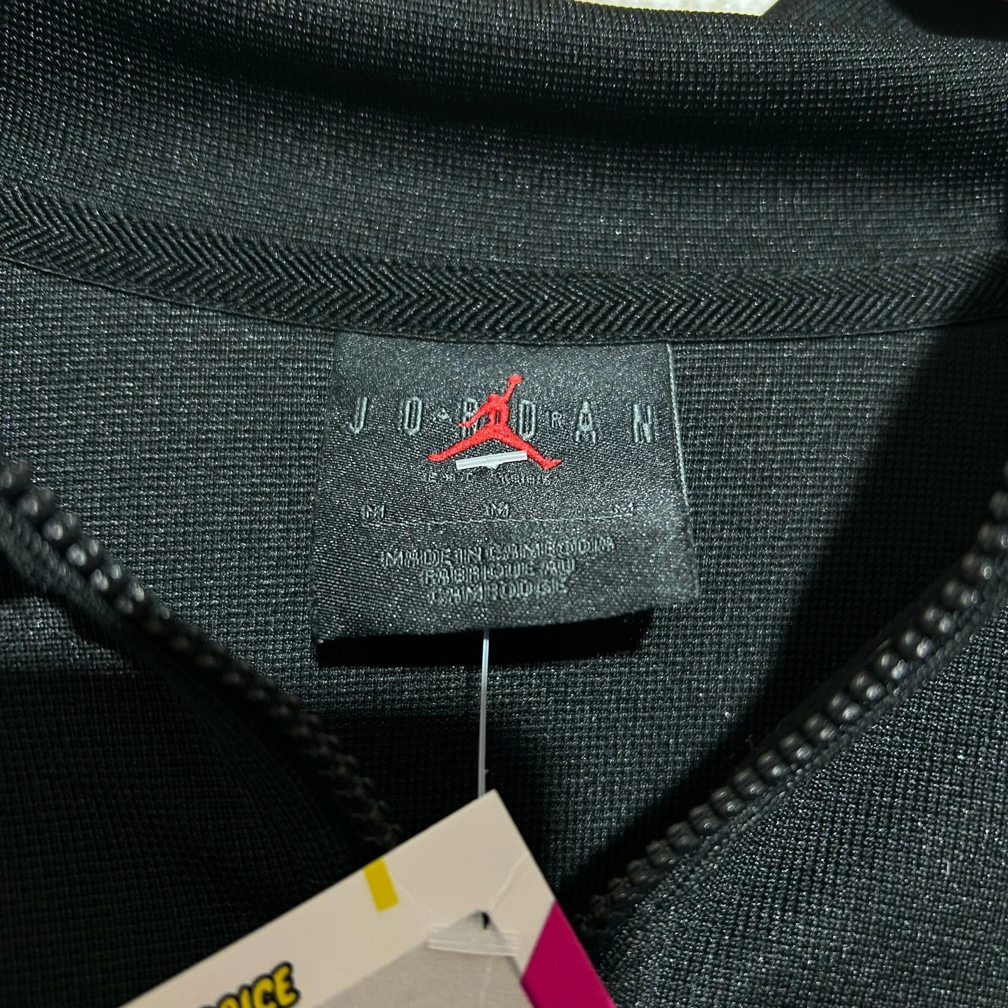 Black & White Jordan Full Zip Tracksuit Hoodie - Medium