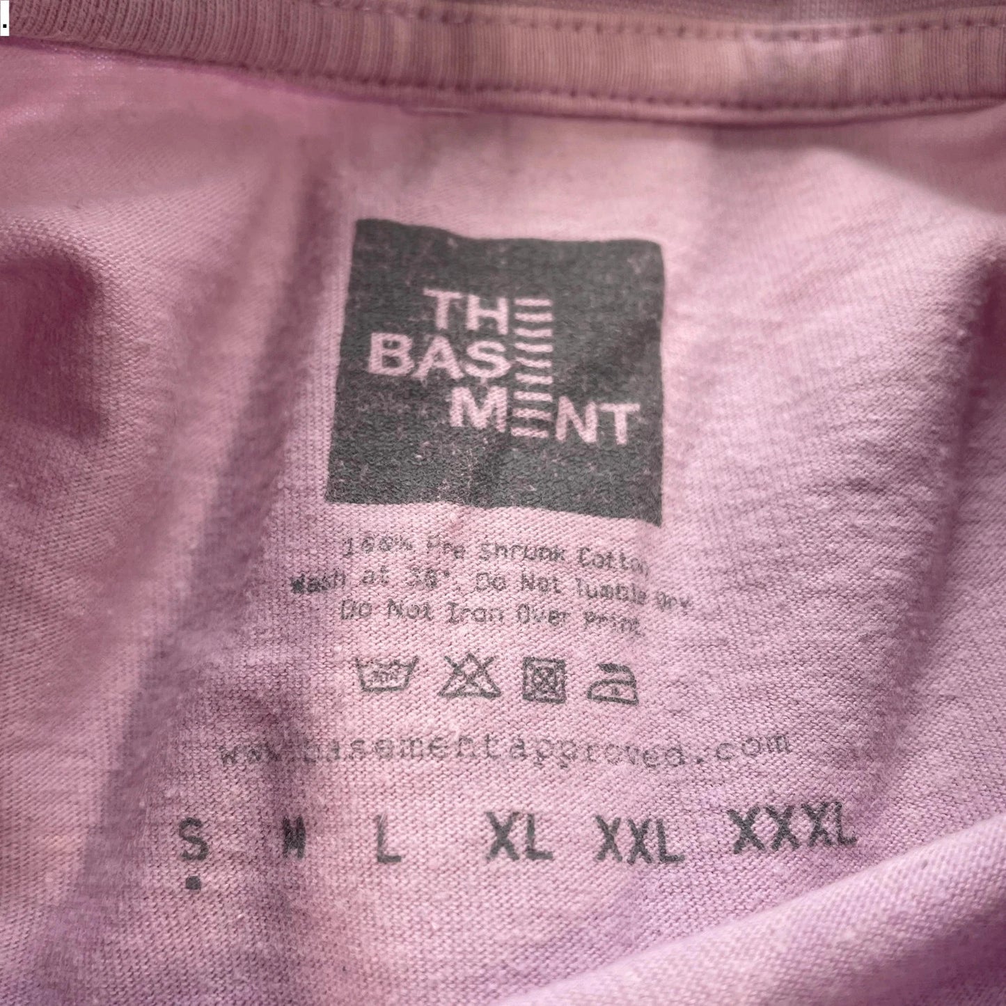 Pink The Basement T Shirt - Small