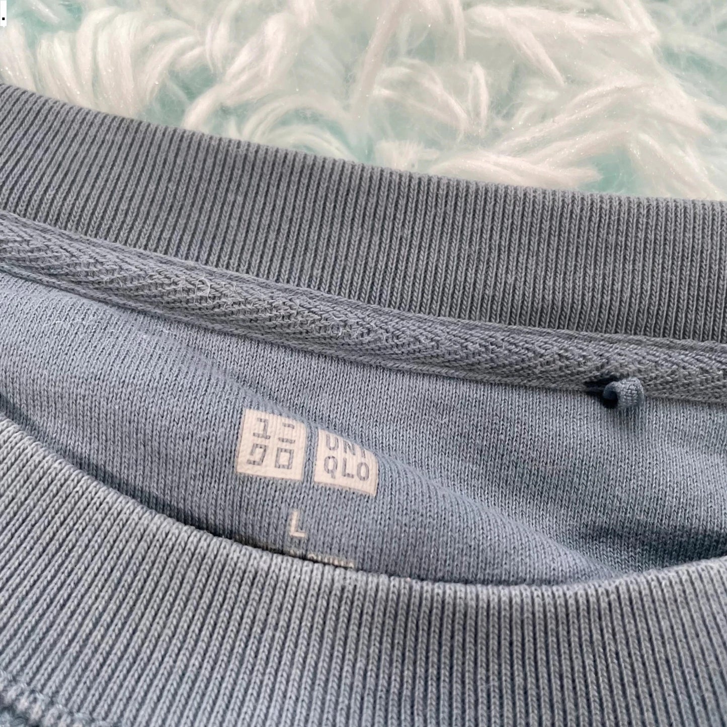 Blue Uniqlo Blank Sweatshirt - Large