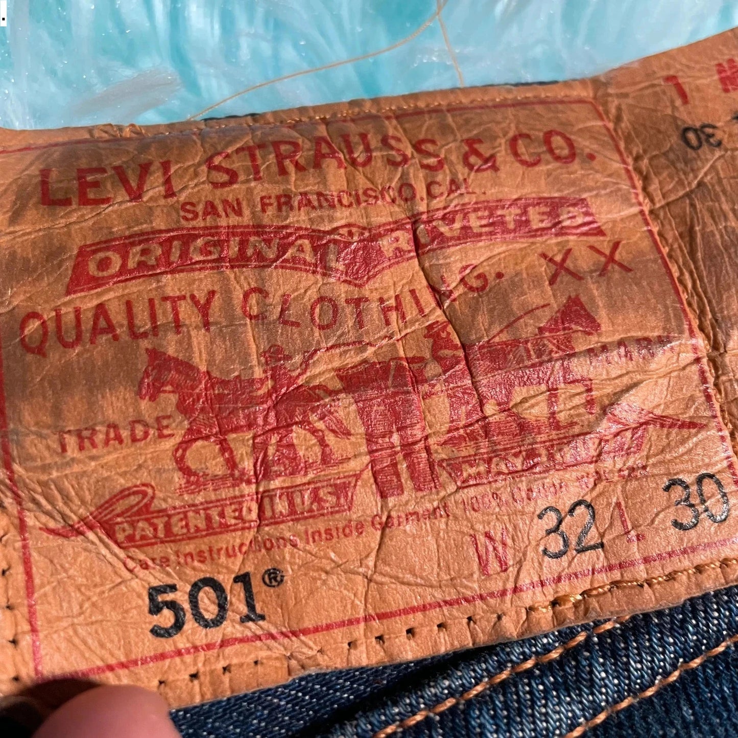 Vintage Blue Levi’s 501 Jeans Straight Leg - 32W 30L