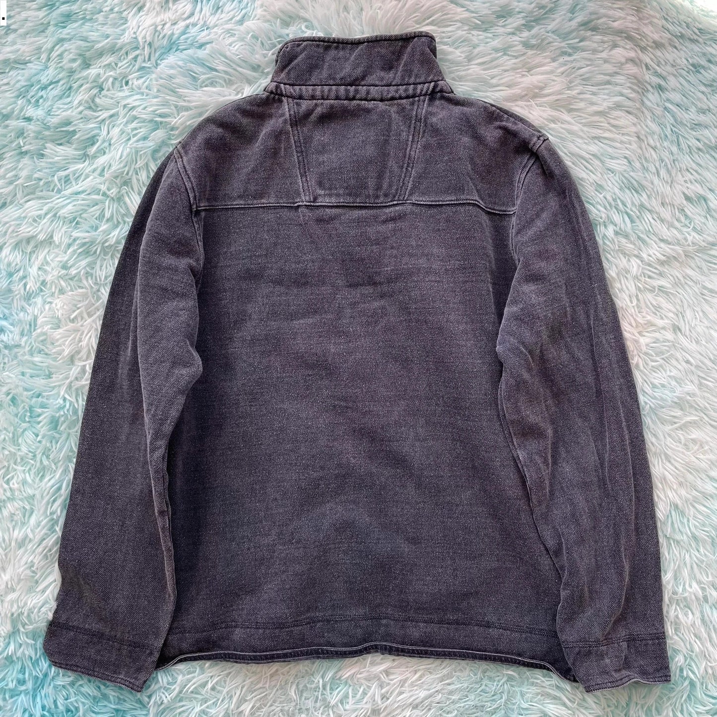Navy Crew 1/4 Zip Sweatshirt - Large