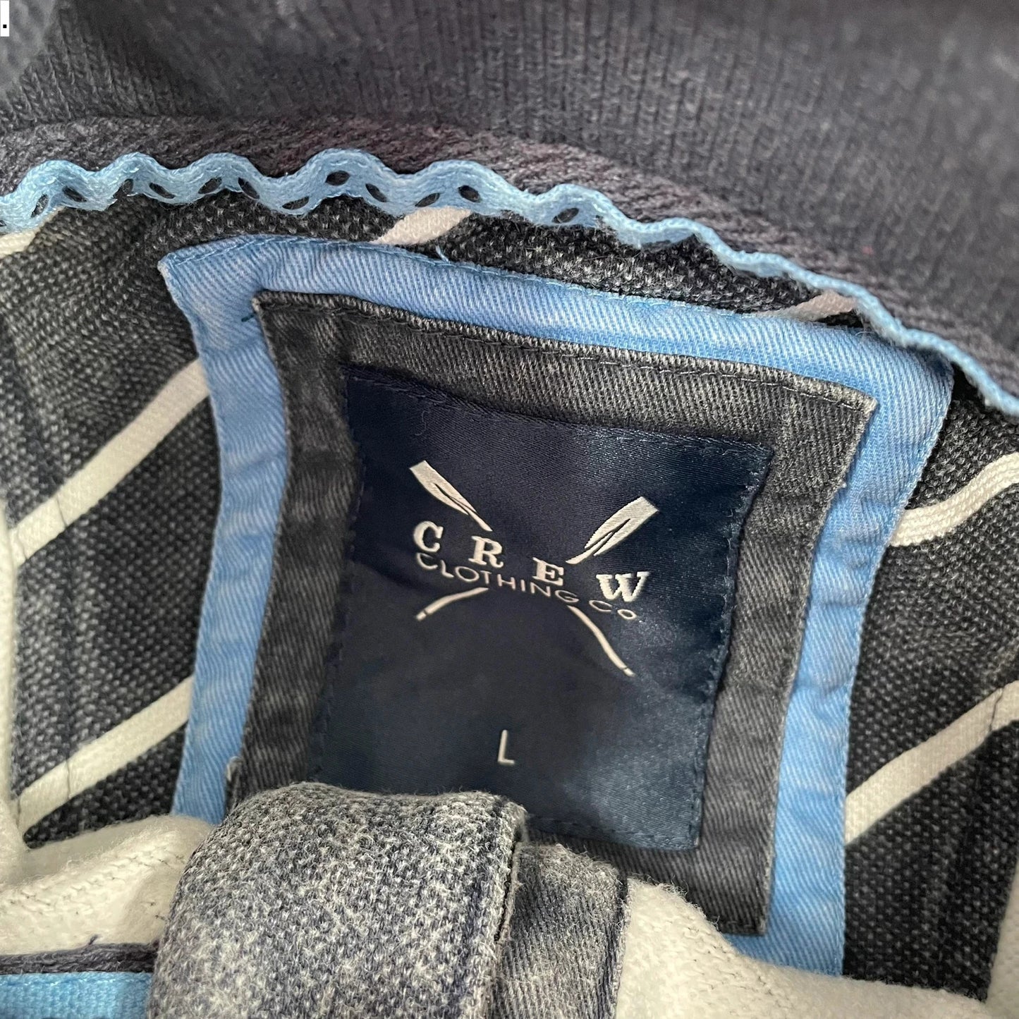 Navy Crew 1/4 Zip Sweatshirt - Large