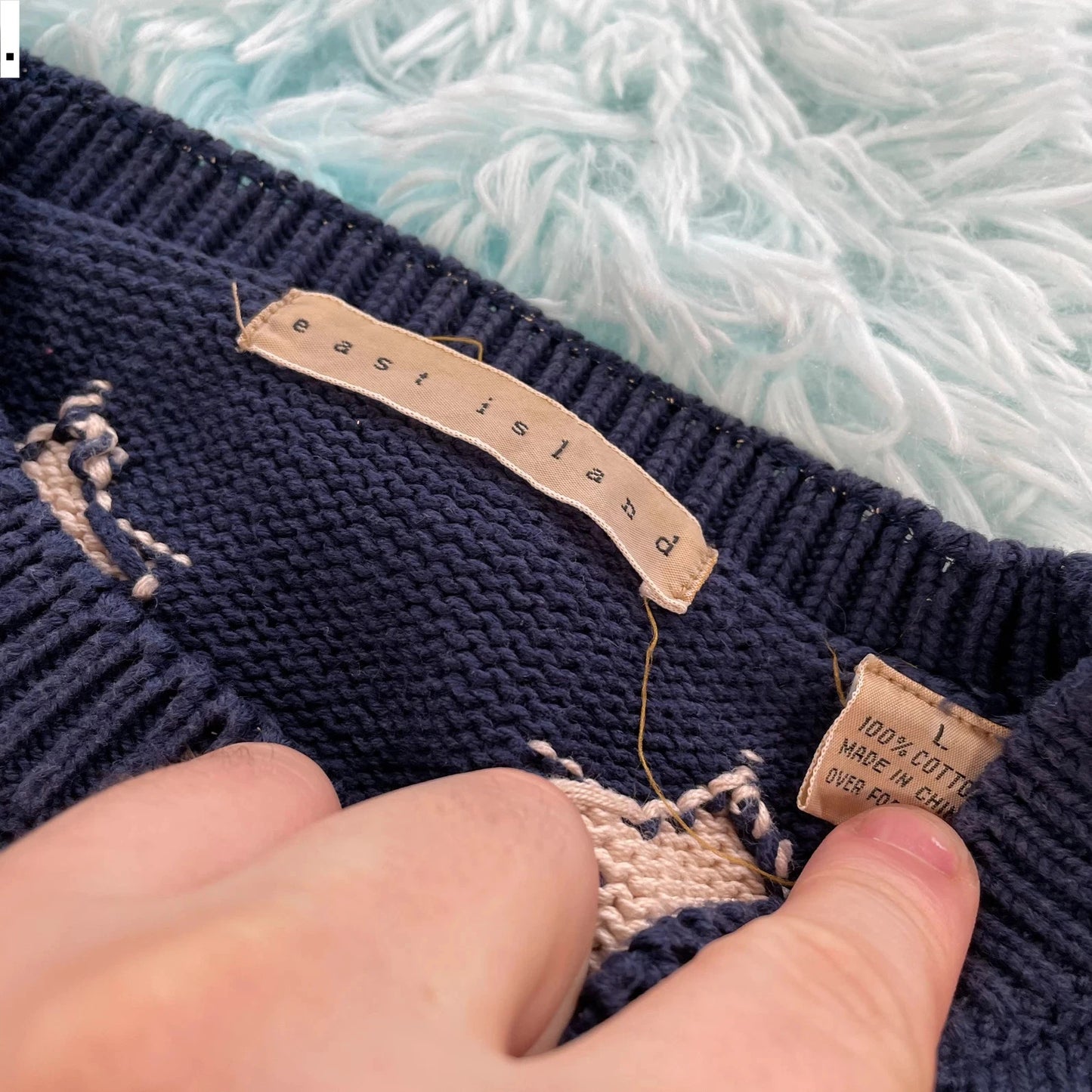 Vintage 90s USA Patterned Knitted Jumper - Large