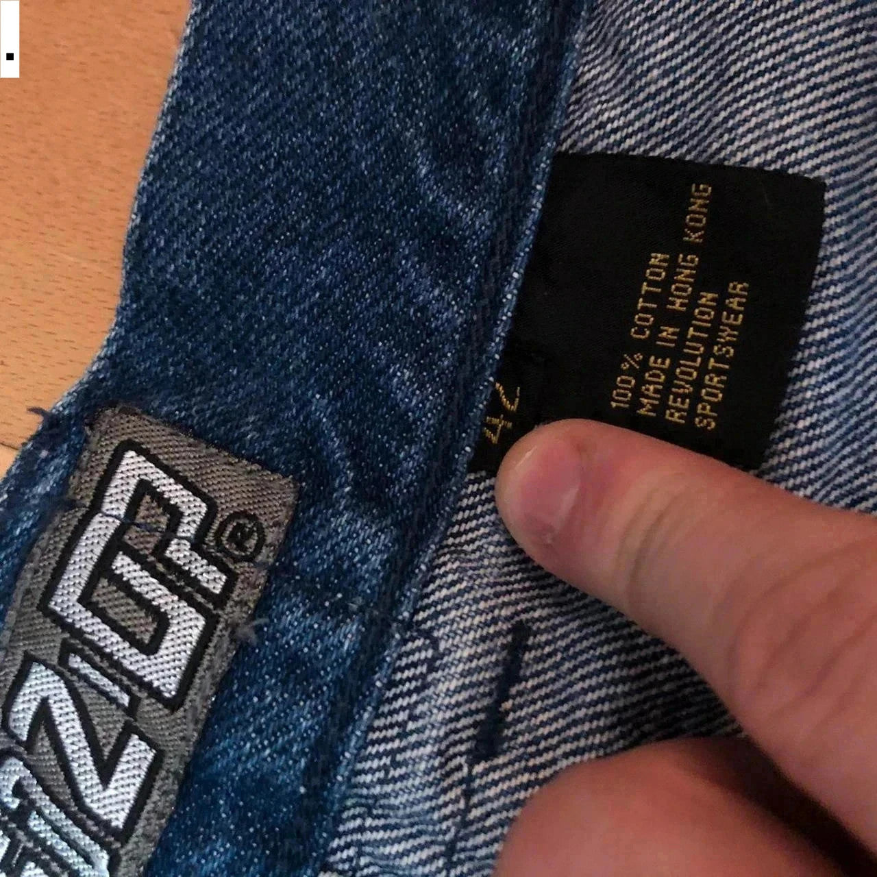 Vintage 90s Baggy Hip Hop Jeans Wide Leg Embroidered - 42W 32L