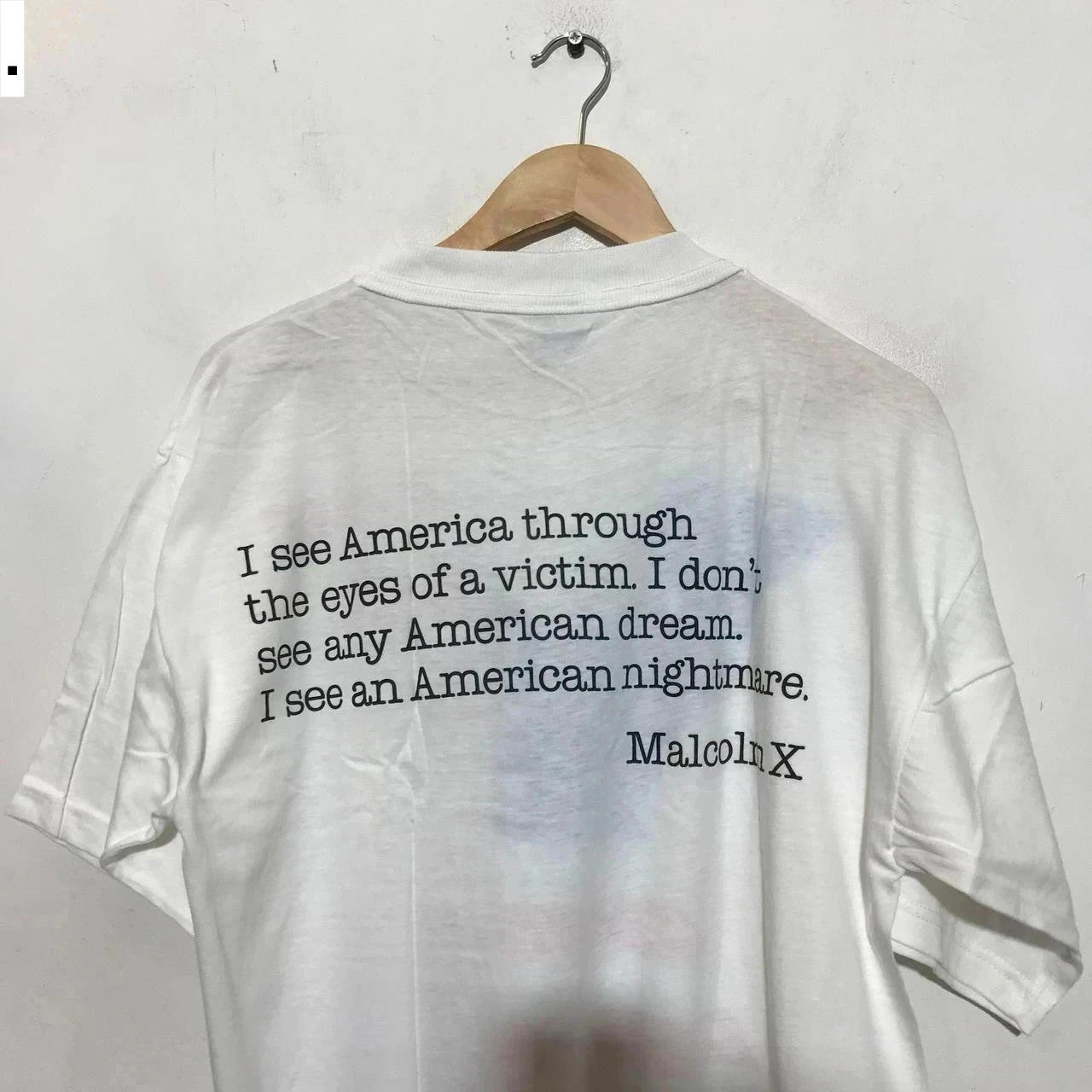 Deadstock Vintage 90s White Malcolm X Movie Promo T Shirt - XL