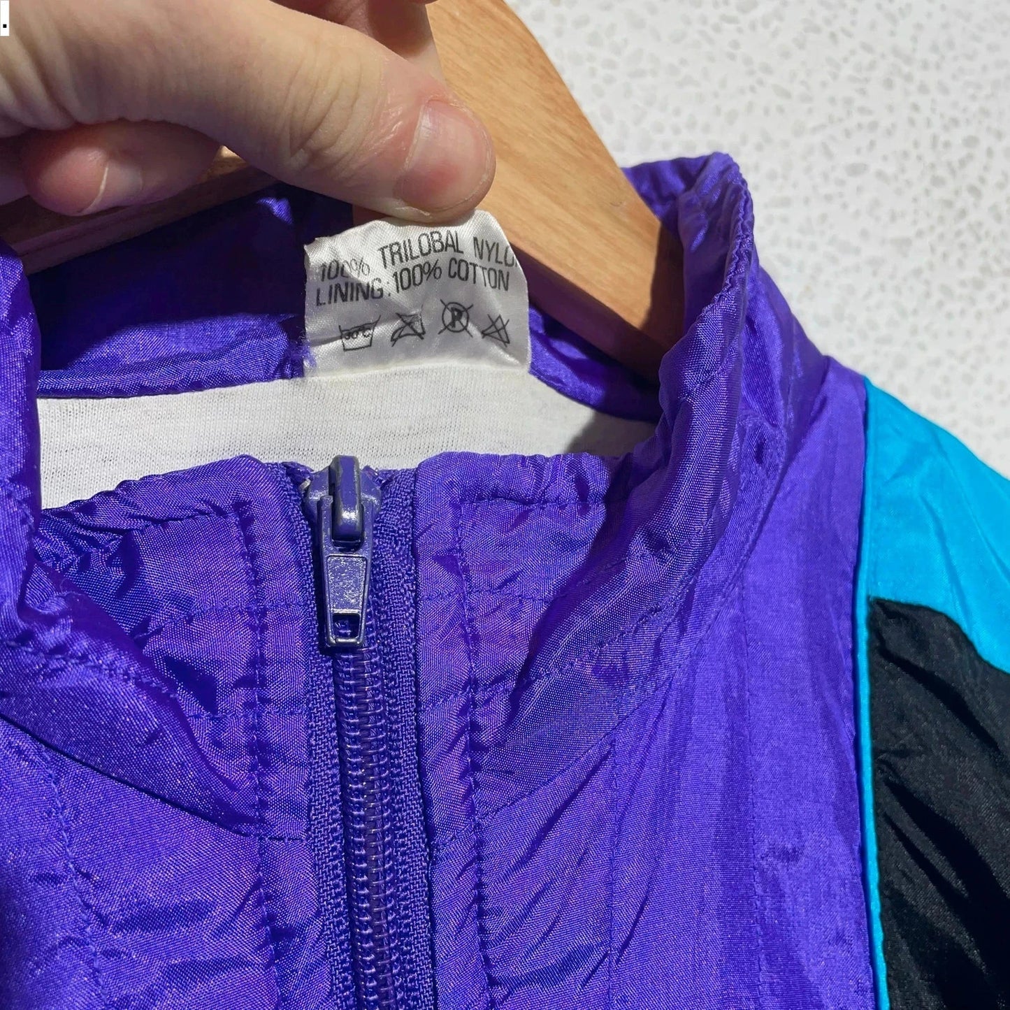 Vintage 80s Funky Shell Suit Track Jacket - Large